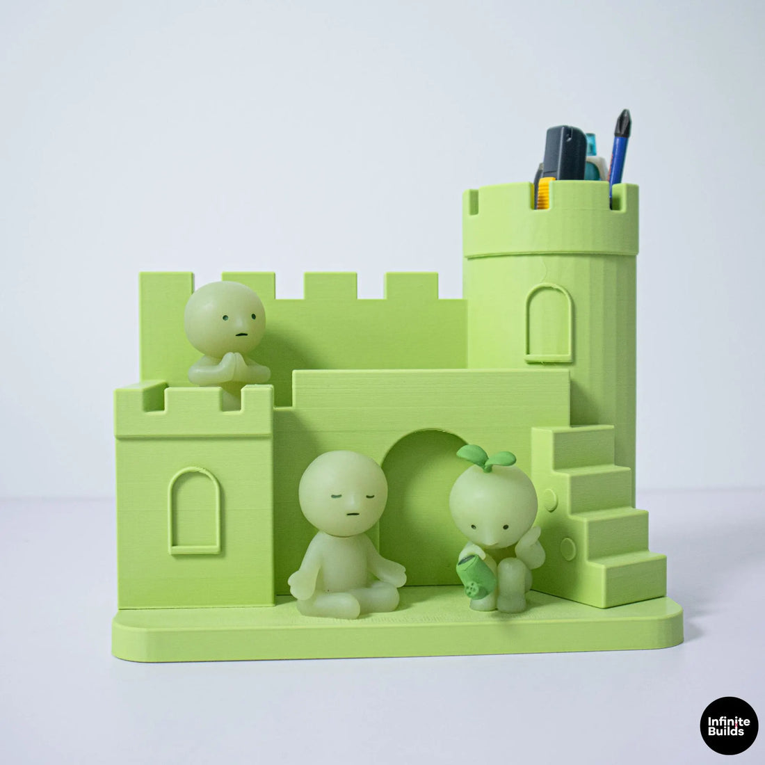 Smiski Castle Shelf with Pencil Holder: Where Desk Organization Meets Playful Display