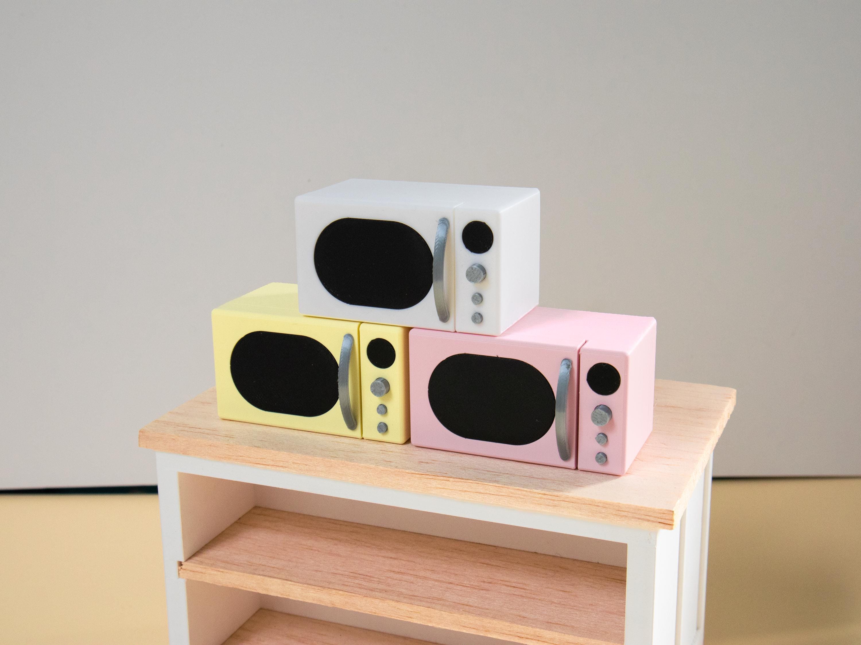 Miniature Retro Microwave | 1:12 Scale | Kitchen Appliance | Miniature Oven | Cute Kawaii Miniature | Roombox | Dollhouse Kitchen Accessory