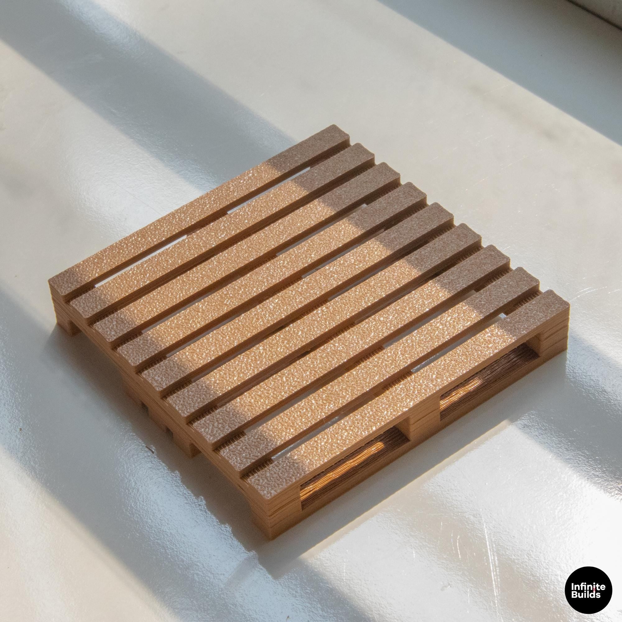 Mini Pallet 1:12 | 3D Printed Miniature | Dollhouse Industrial Decor | Warehouse Props | Gift for Mini Collectors