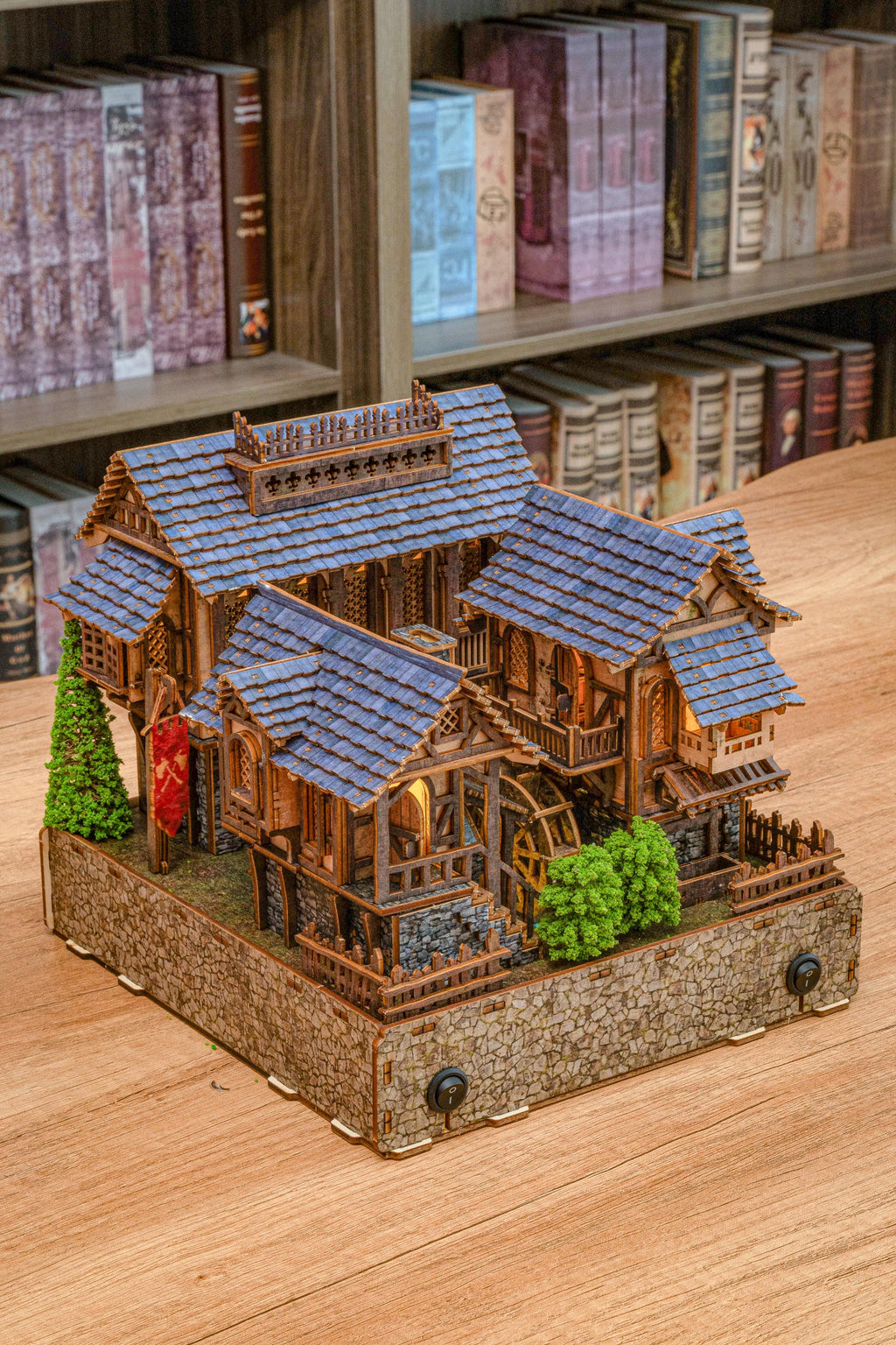Heartbrook Village DIY Book Nook: Miniature Wooden House Diorama with LED