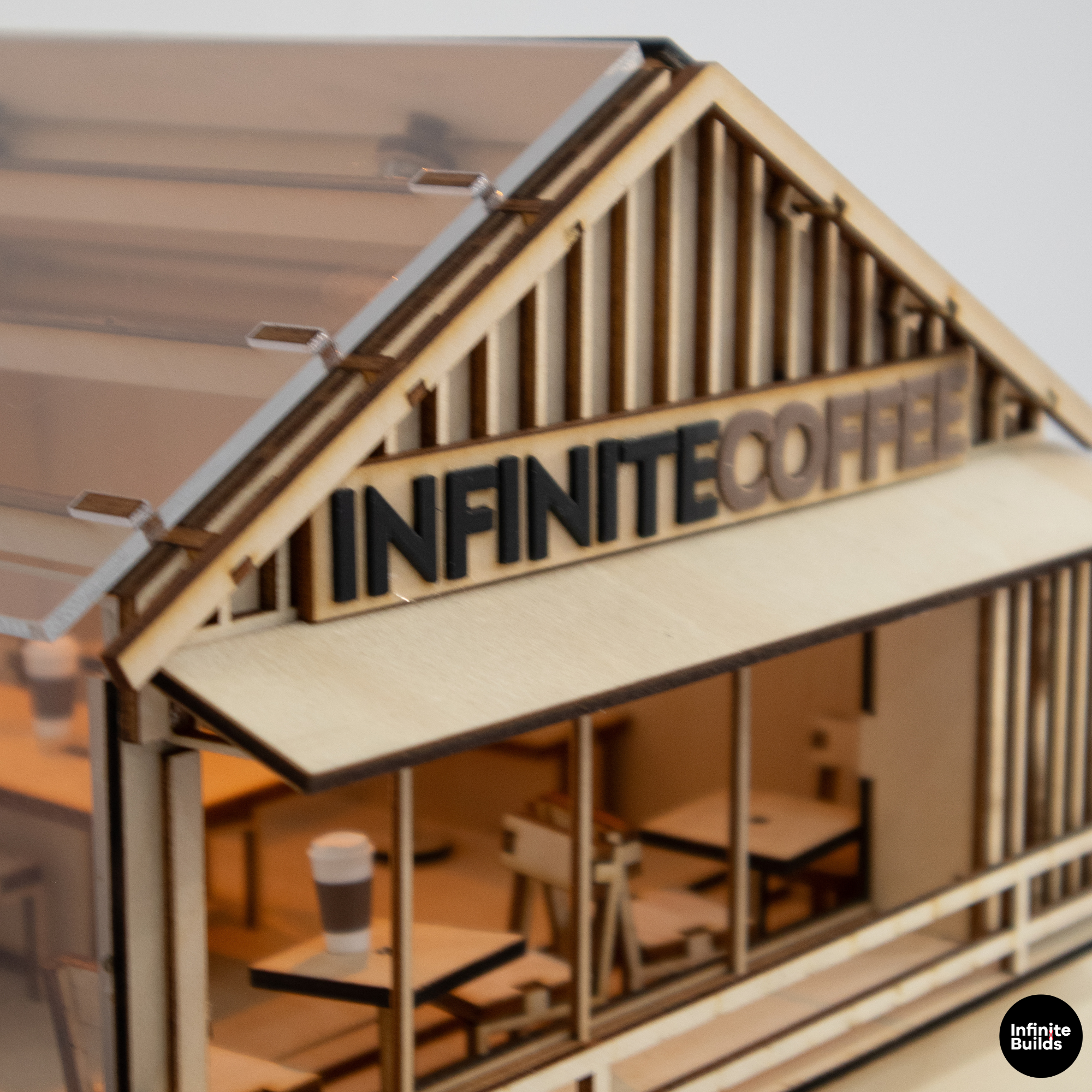 Modern Coffee Shop Miniature Kit 1:32
