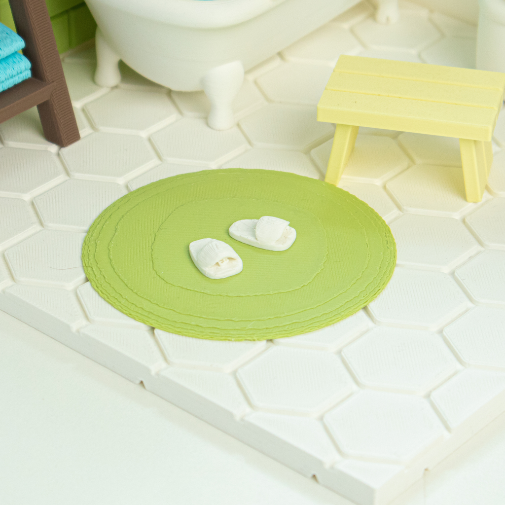 Smiski Bathroom DIY Miniature Kit 1:12 | Dollhouse Bathroom Scene | Mini Room Box Decor | Tiny Bathroom Display | Gift for Collectors