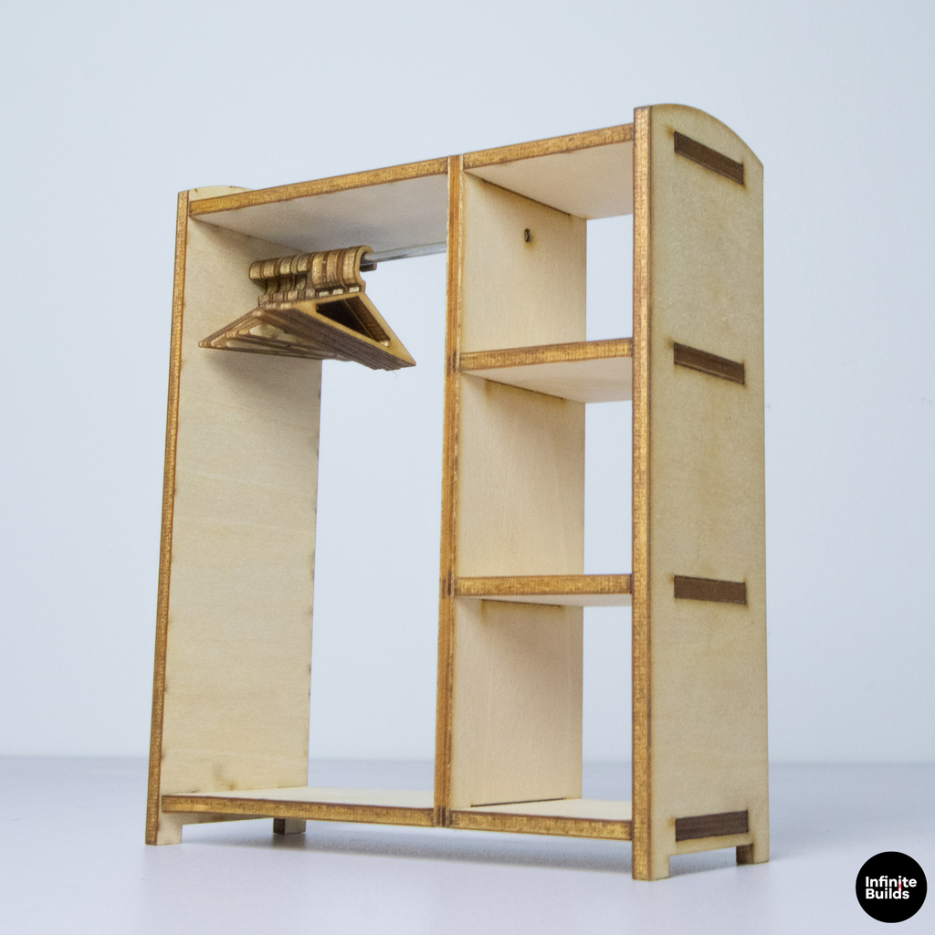Miniature Dollhouse Clothing Closet