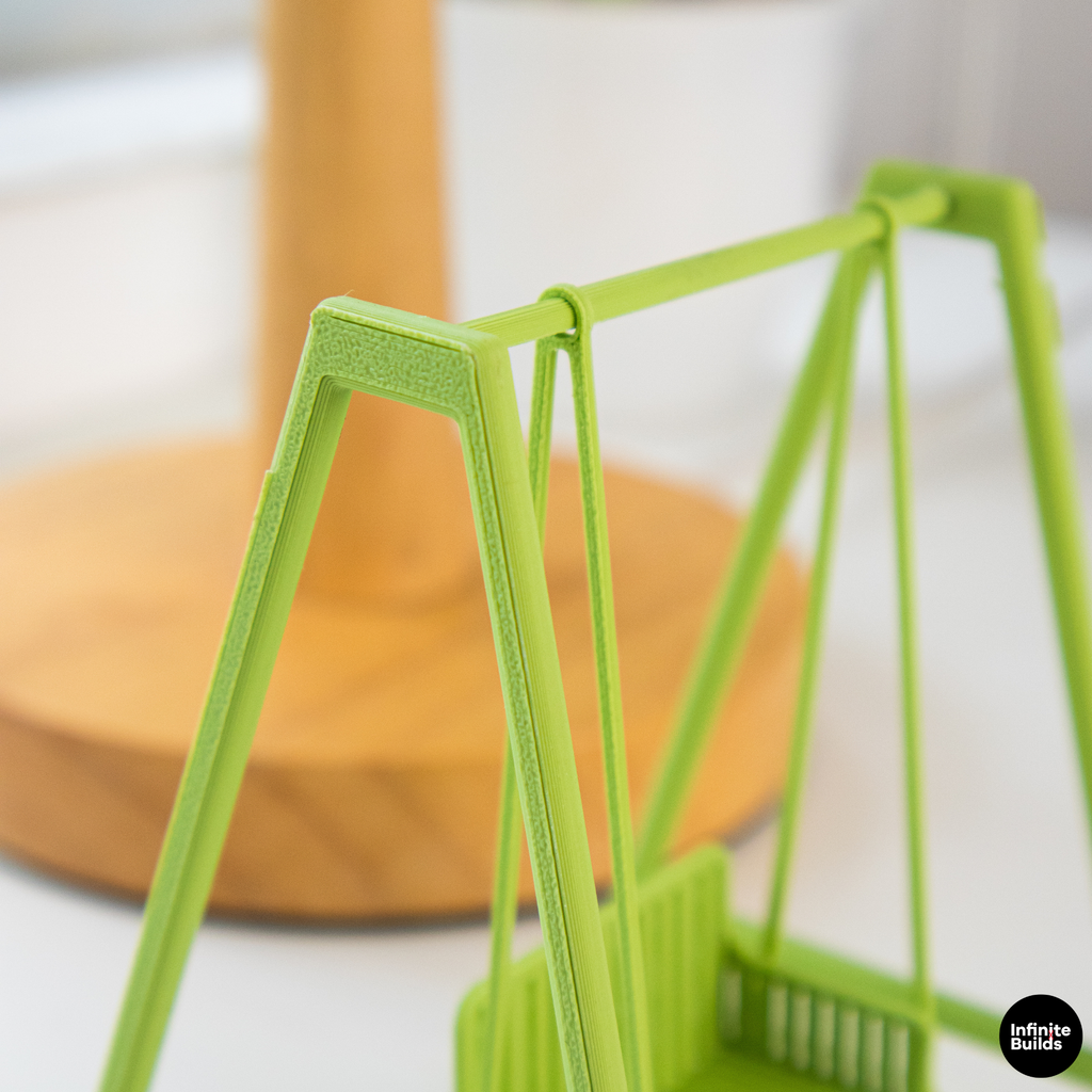 Smiski Swing Chair | Mini Dollhouse Swing | Tiny Garden Bench | Miniature Outdoor Furniture | Cute Display Decor