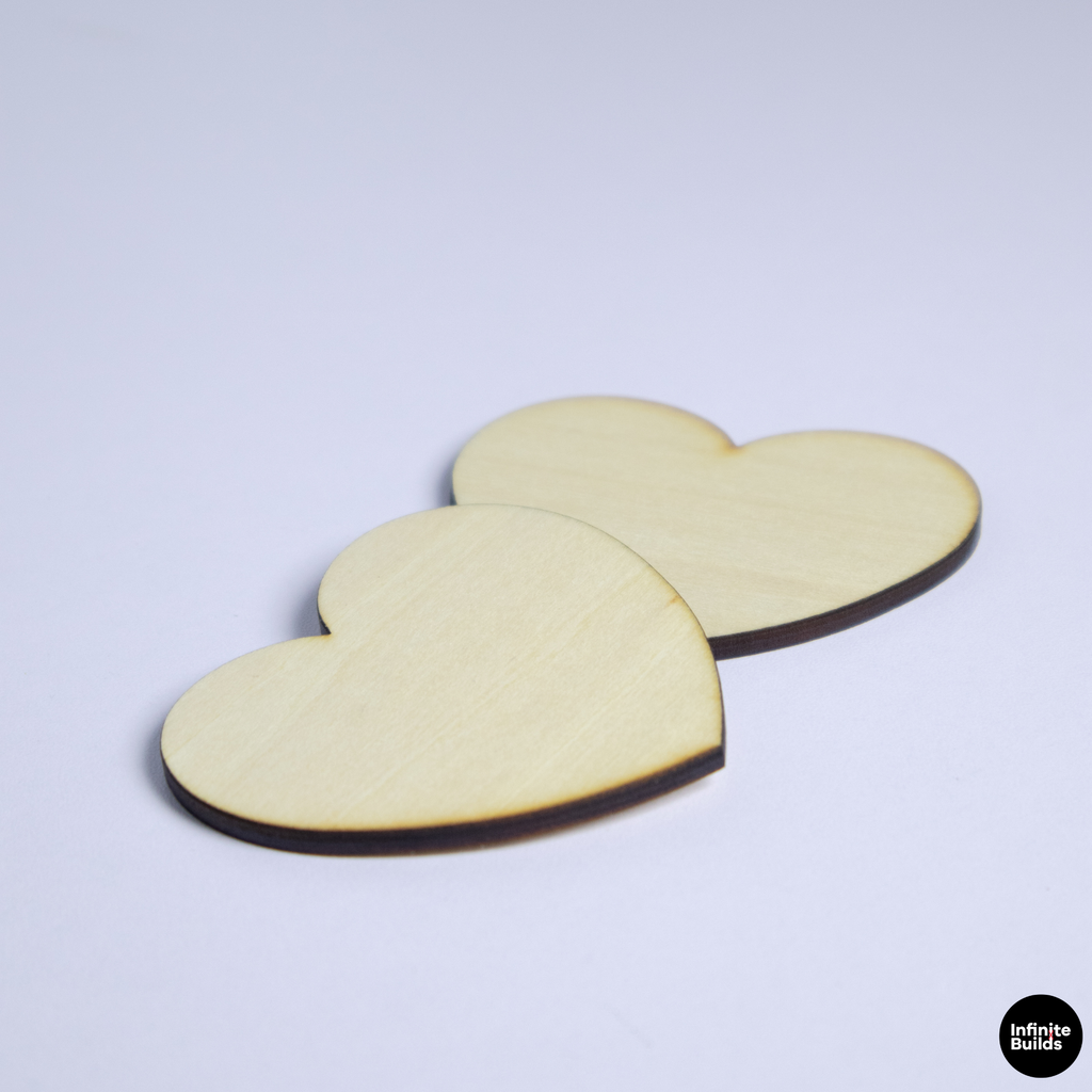 Personalized Laser Cut Wooden Heart Blank