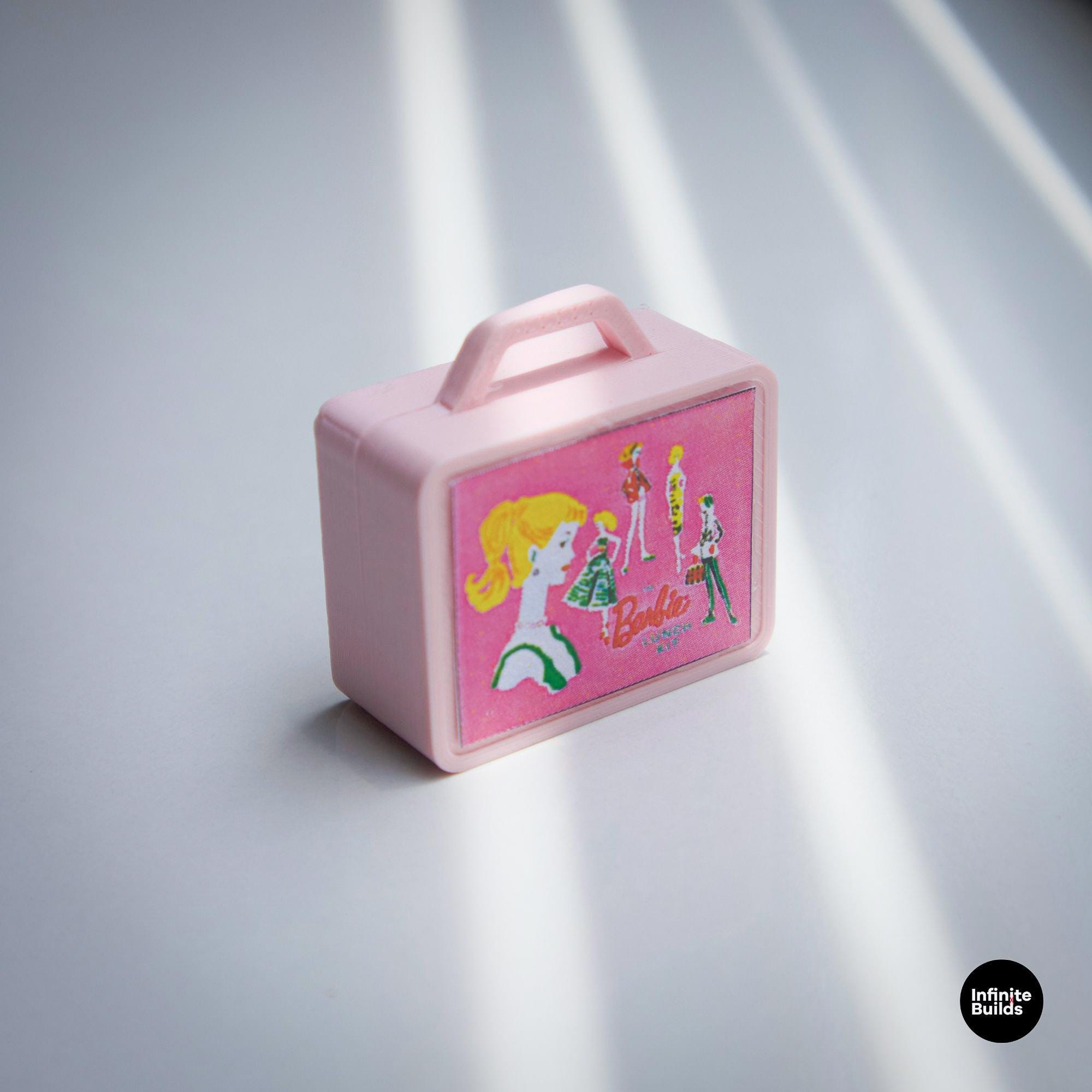 Miniature Retro Lunchbox Set of 2 | 1:12 Scale Dollhouse Accessories | Vintage Toy Box Collectibles | Diorama Prop | Handmade Mini Lunch Box