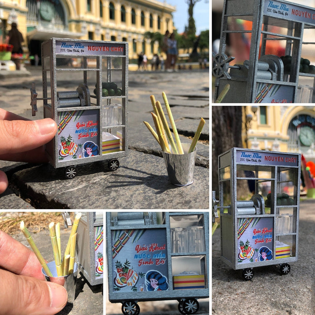 Sugarcane Juice Cart DIY Kit: Vietnam 3D Wooden Puzzle