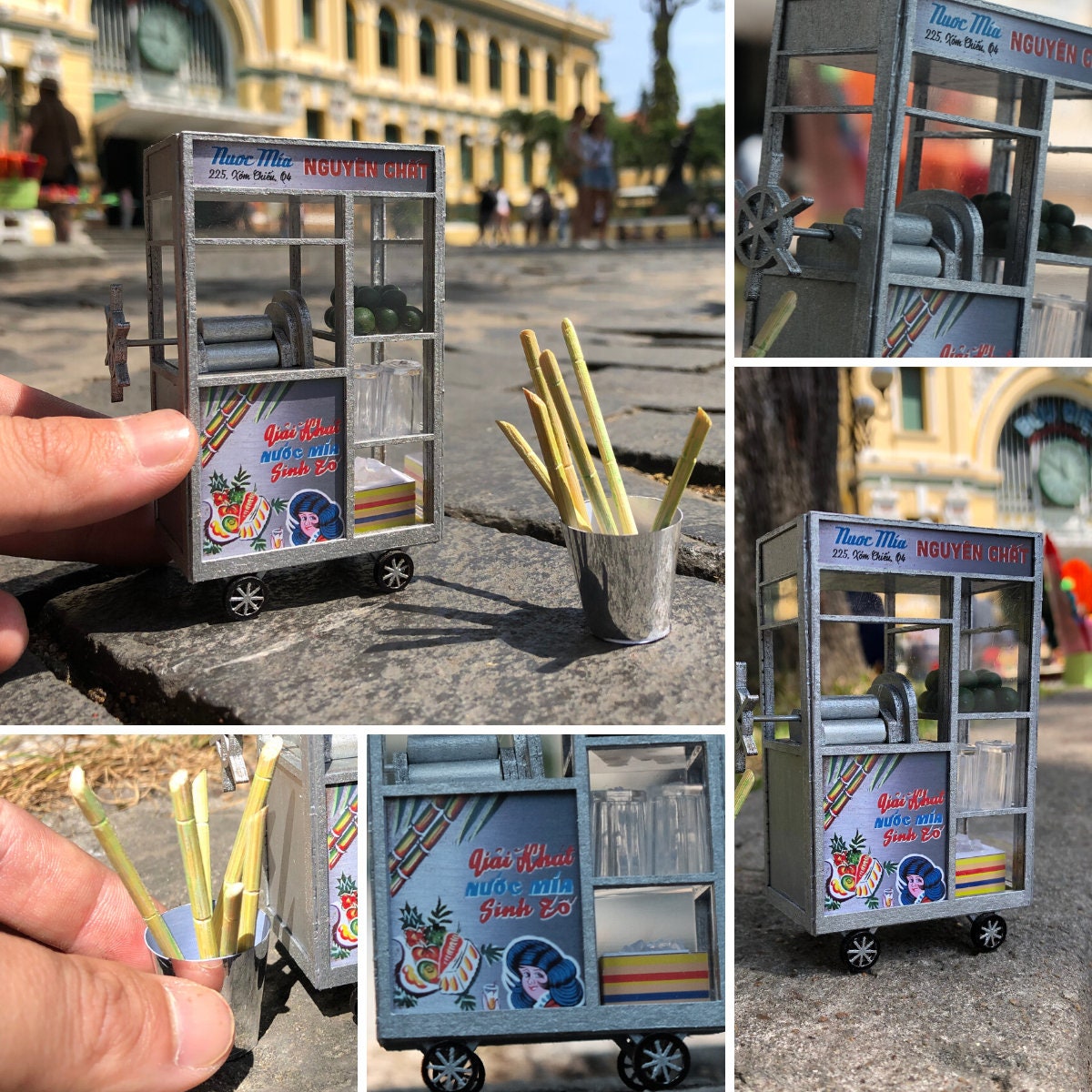 Sugarcane Juice Cart DIY Kit: Vietnam 3D Wooden Puzzle