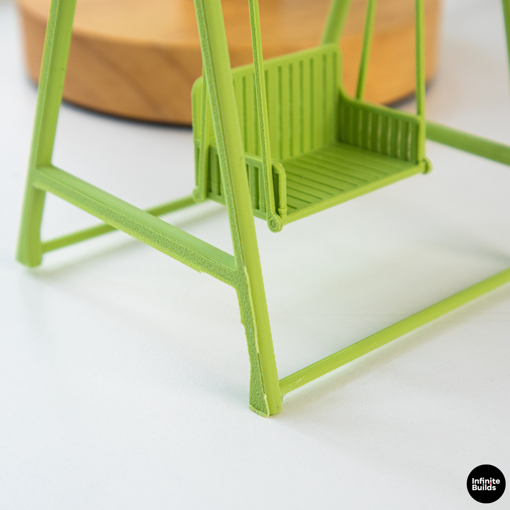 Smiski Swing Chair | Mini Dollhouse Swing | Tiny Garden Bench | Miniature Outdoor Furniture | Cute Display Decor