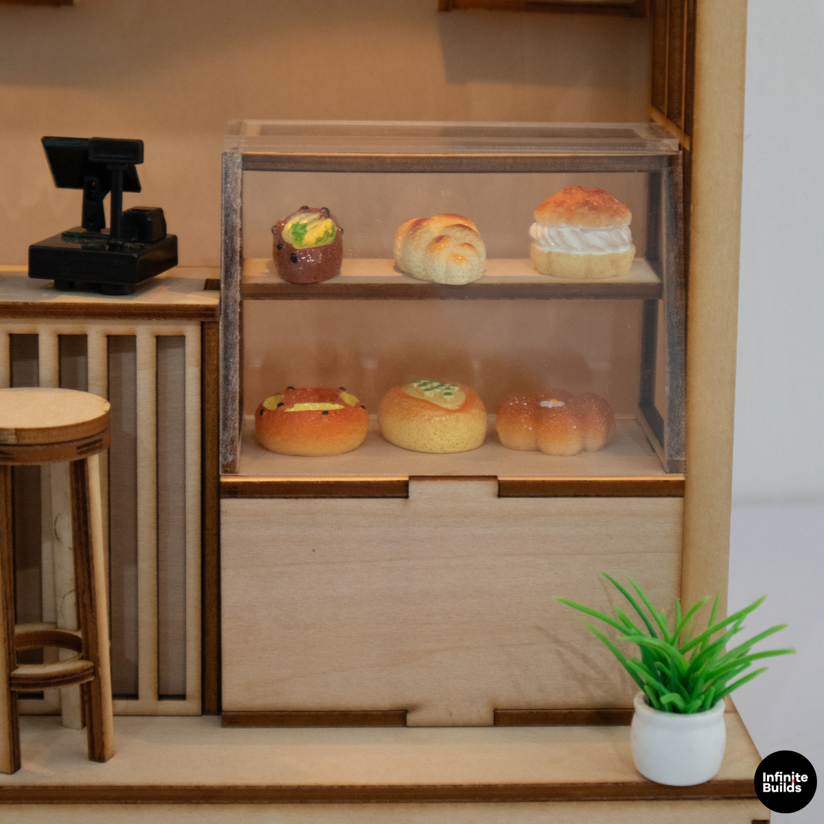 Infinite Coffee Laser Cut Wooden Miniature Kit 1:24