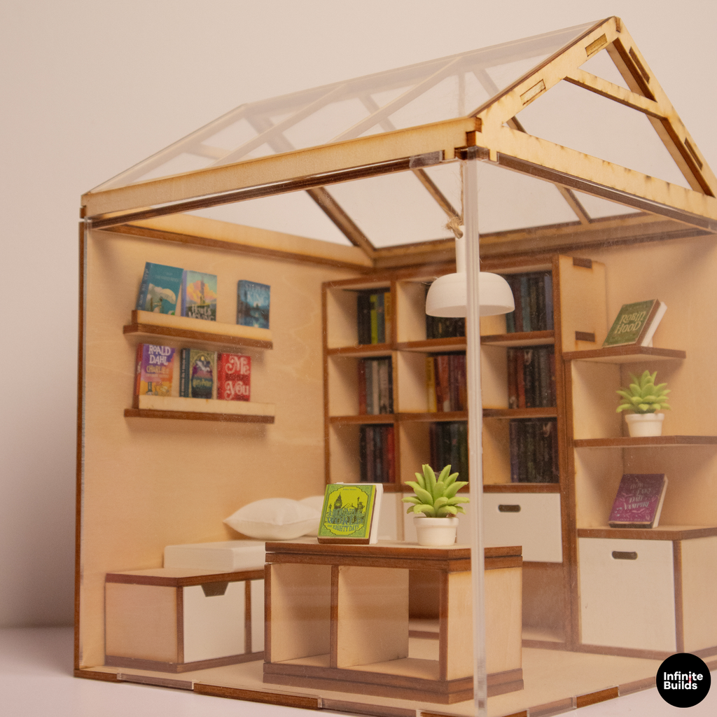 DIY Miniature Living Room Wooden Kit