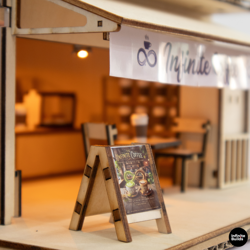 Modern Coffee Shop Miniature Kit 1:32