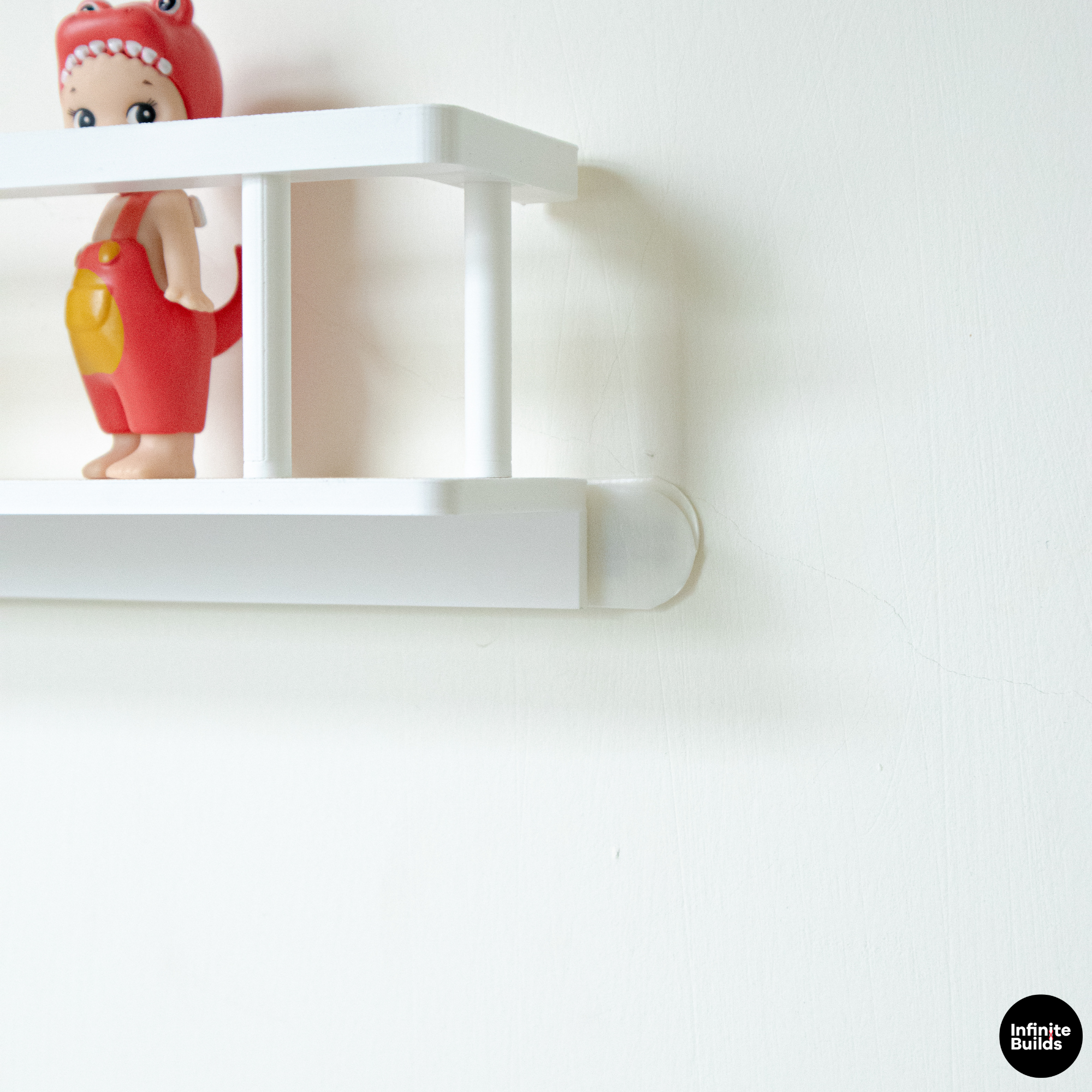 Corner Fire Escape Shelf for Smiski & Sonny Angel | Mini Wall Display with Ladder | Cute Figure Shelf Decor