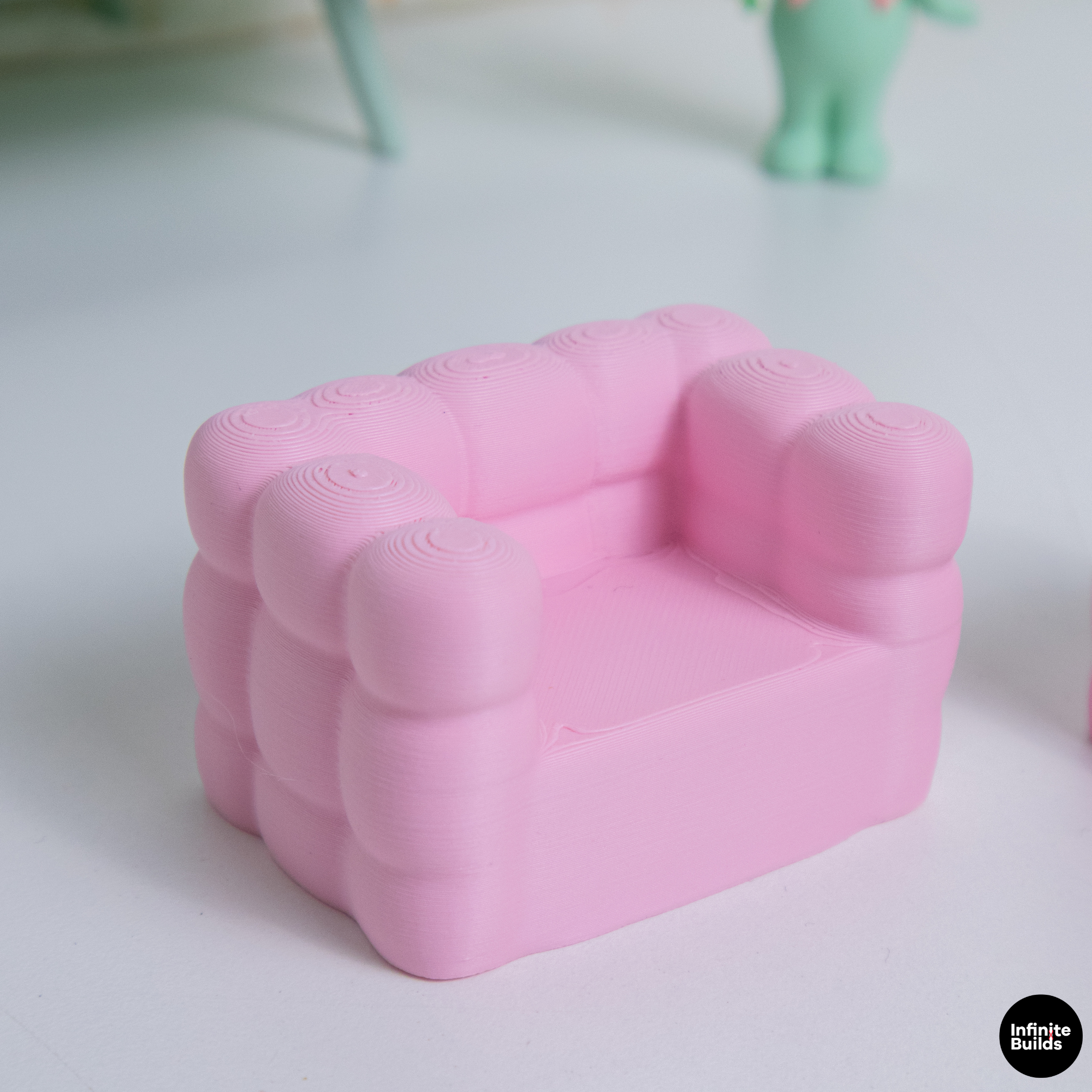 Mini Smiski Furniture Sofa & Bean Bag Set | Smiski Sofa Set Single & Long Couch | Desk Display Size | 3D Printed Decor | Cozy Minimal Style | Gift for Figure Collectors