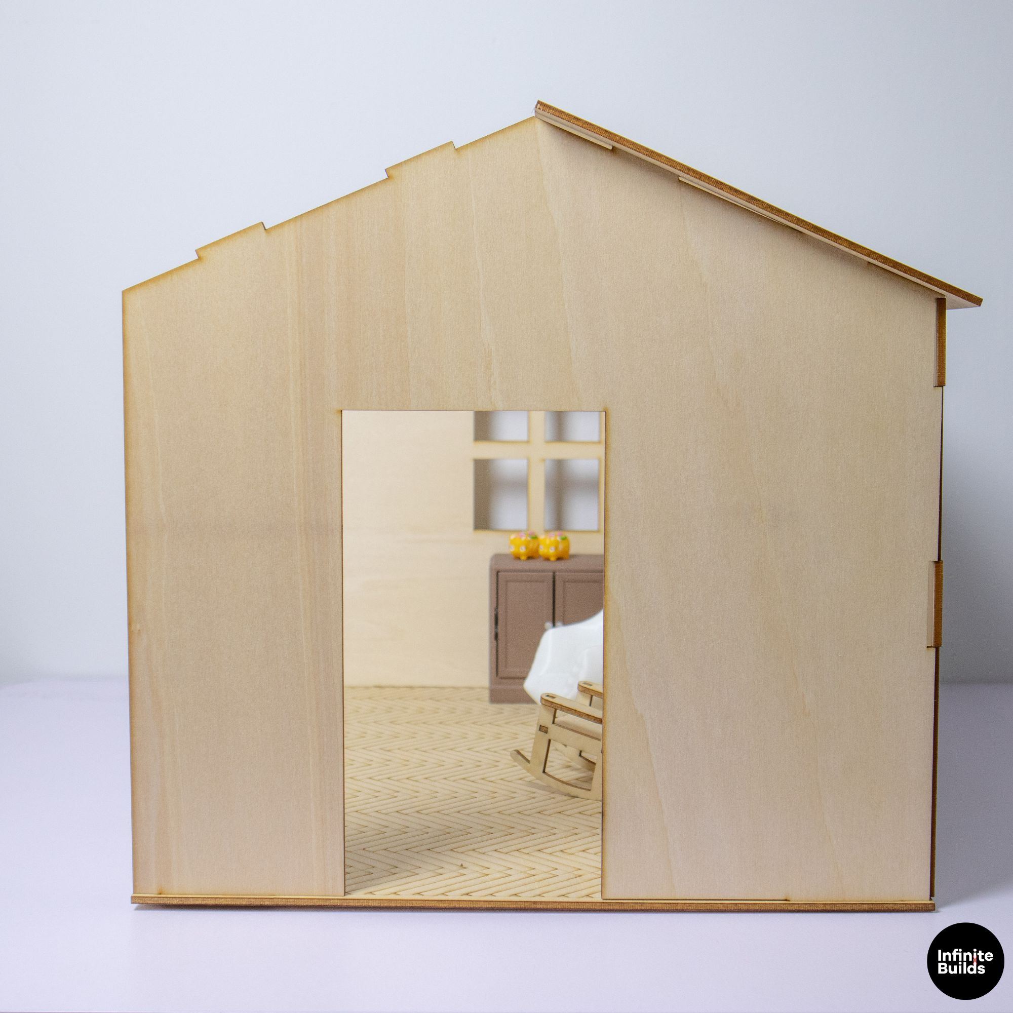 Miniature Room Backdrop 1:12 Wooden