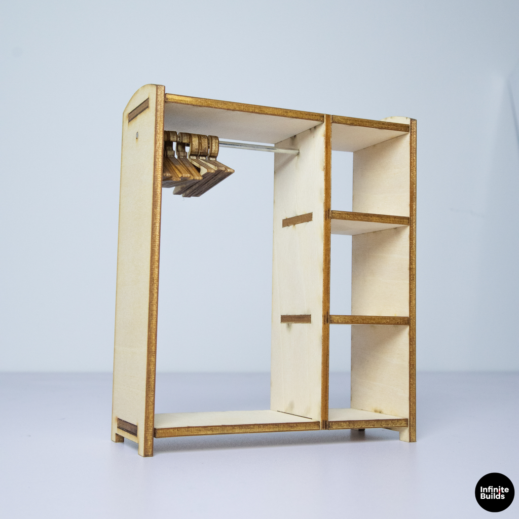 Miniature Dollhouse Clothing Closet