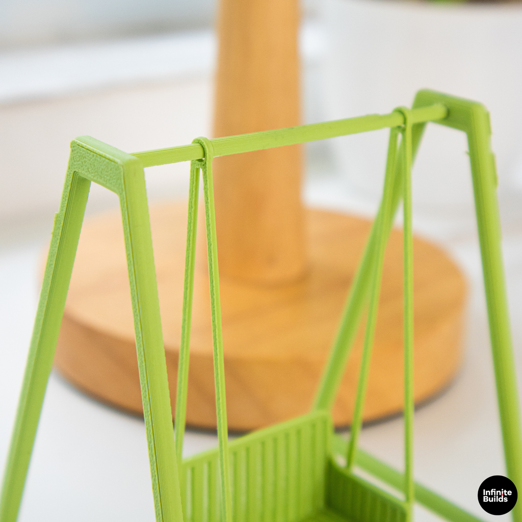 Smiski Swing Chair | Mini Dollhouse Swing | Tiny Garden Bench | Miniature Outdoor Furniture | Cute Display Decor