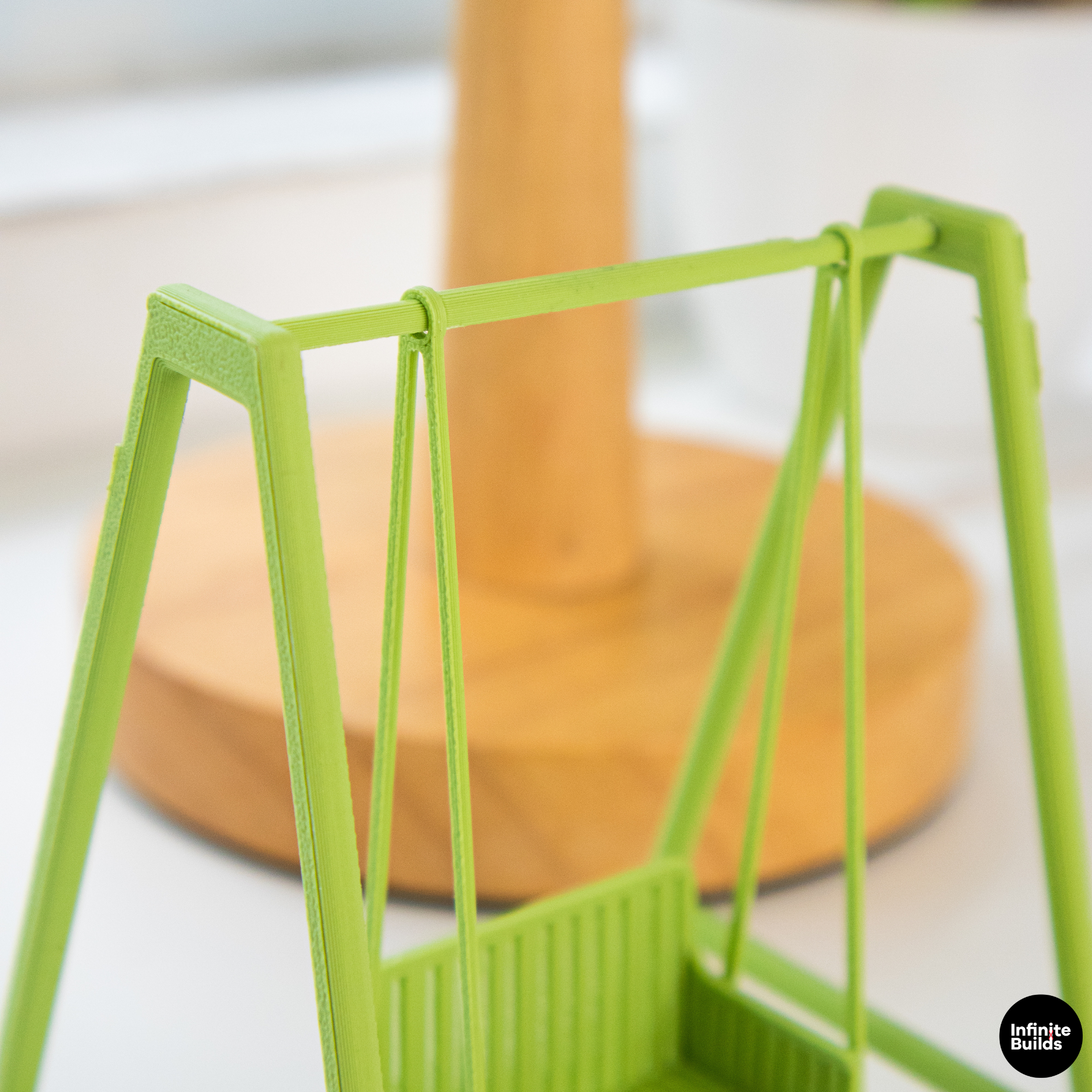 Smiski Swing Chair | Mini Dollhouse Swing | Tiny Garden Bench | Miniature Outdoor Furniture | Cute Display Decor