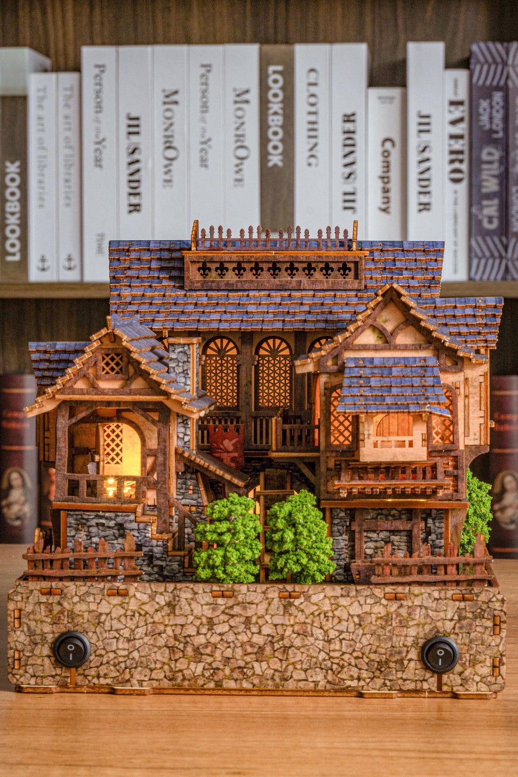 Heartbrook Village DIY Book Nook: Miniature Wooden House Diorama with LED