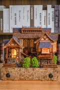 Heartbrook Village DIY Book Nook: Miniature Wooden House Diorama with LED