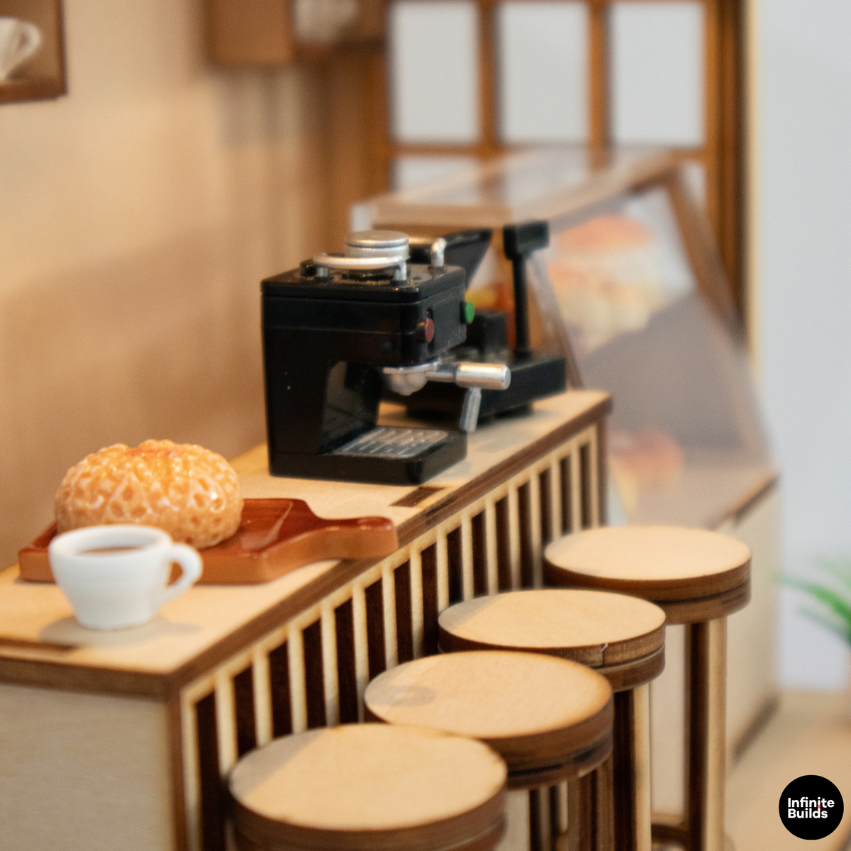 Infinite Coffee Laser Cut Wooden Miniature Kit 1:24