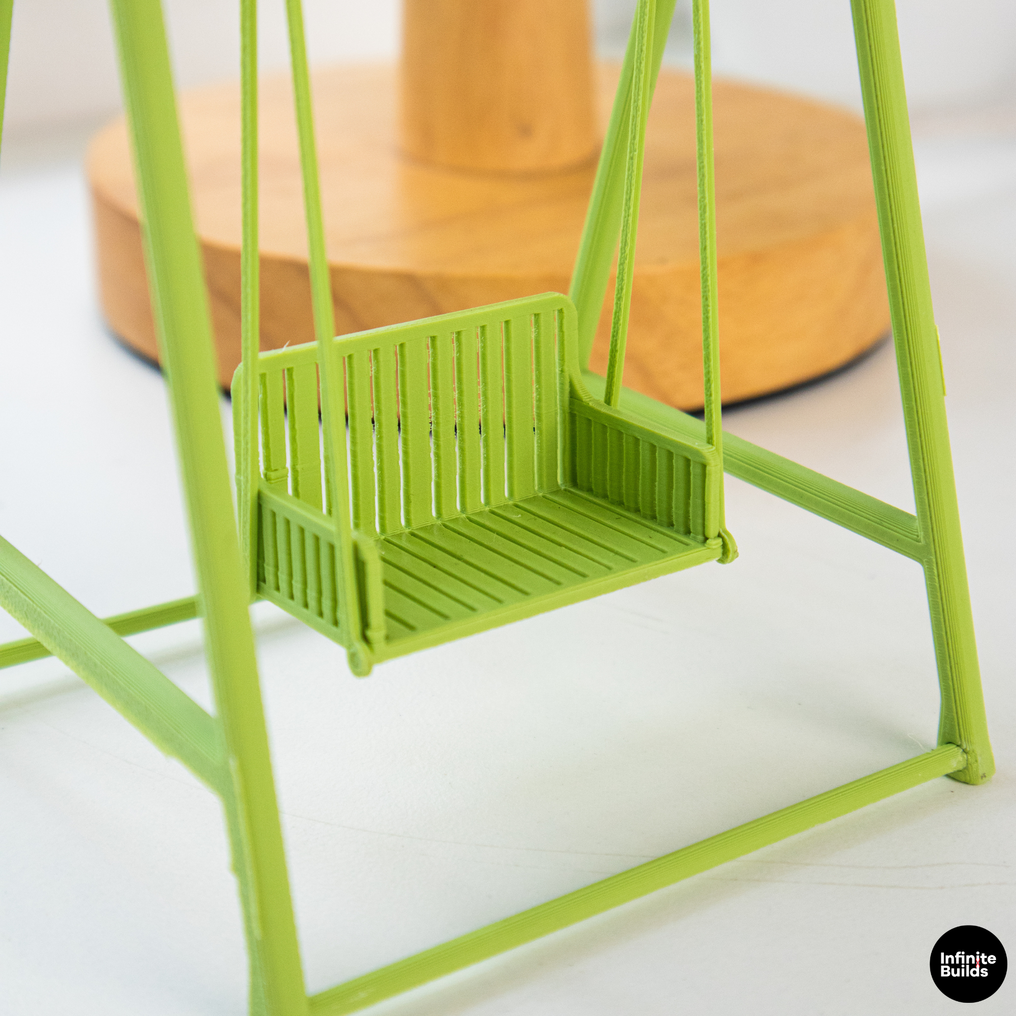 Smiski Swing Chair | Mini Dollhouse Swing | Tiny Garden Bench | Miniature Outdoor Furniture | Cute Display Decor