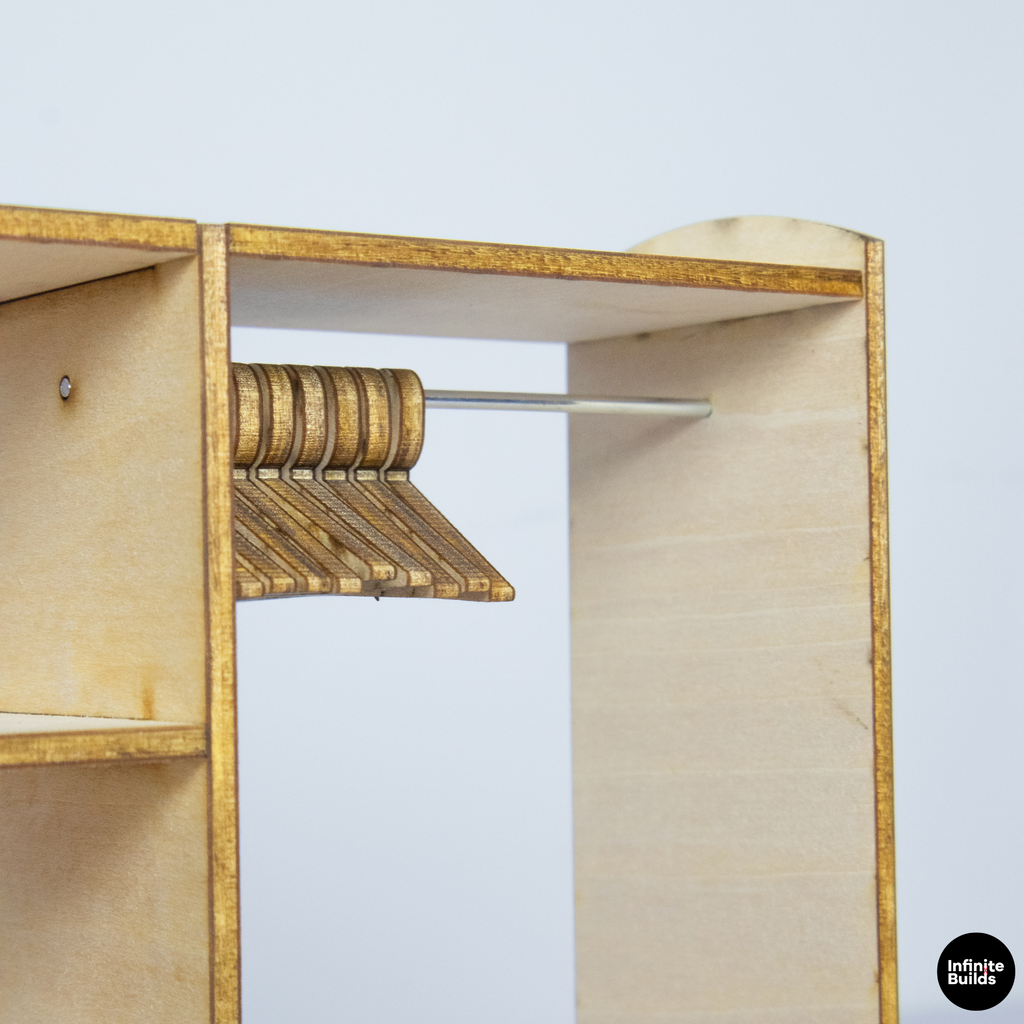 Miniature Dollhouse Clothing Closet