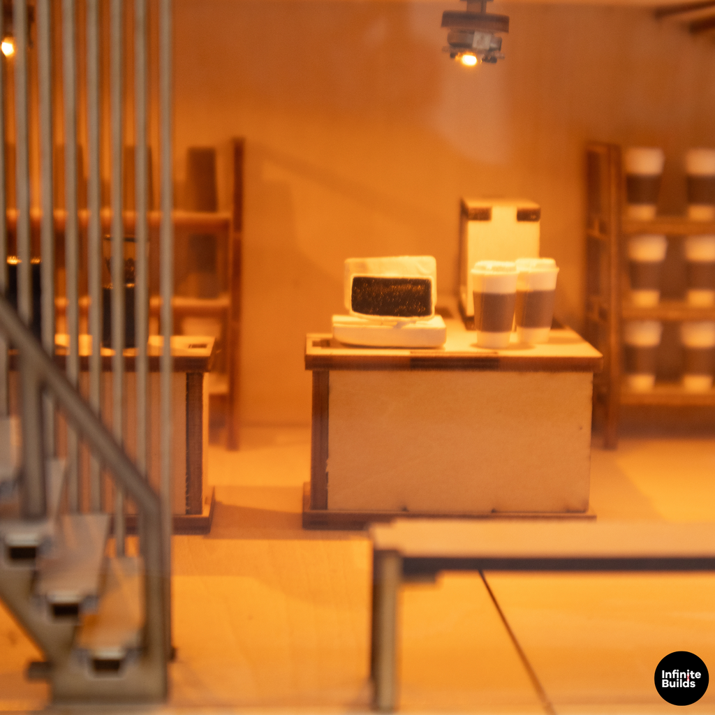 Modern Coffee Shop Miniature Kit 1:32