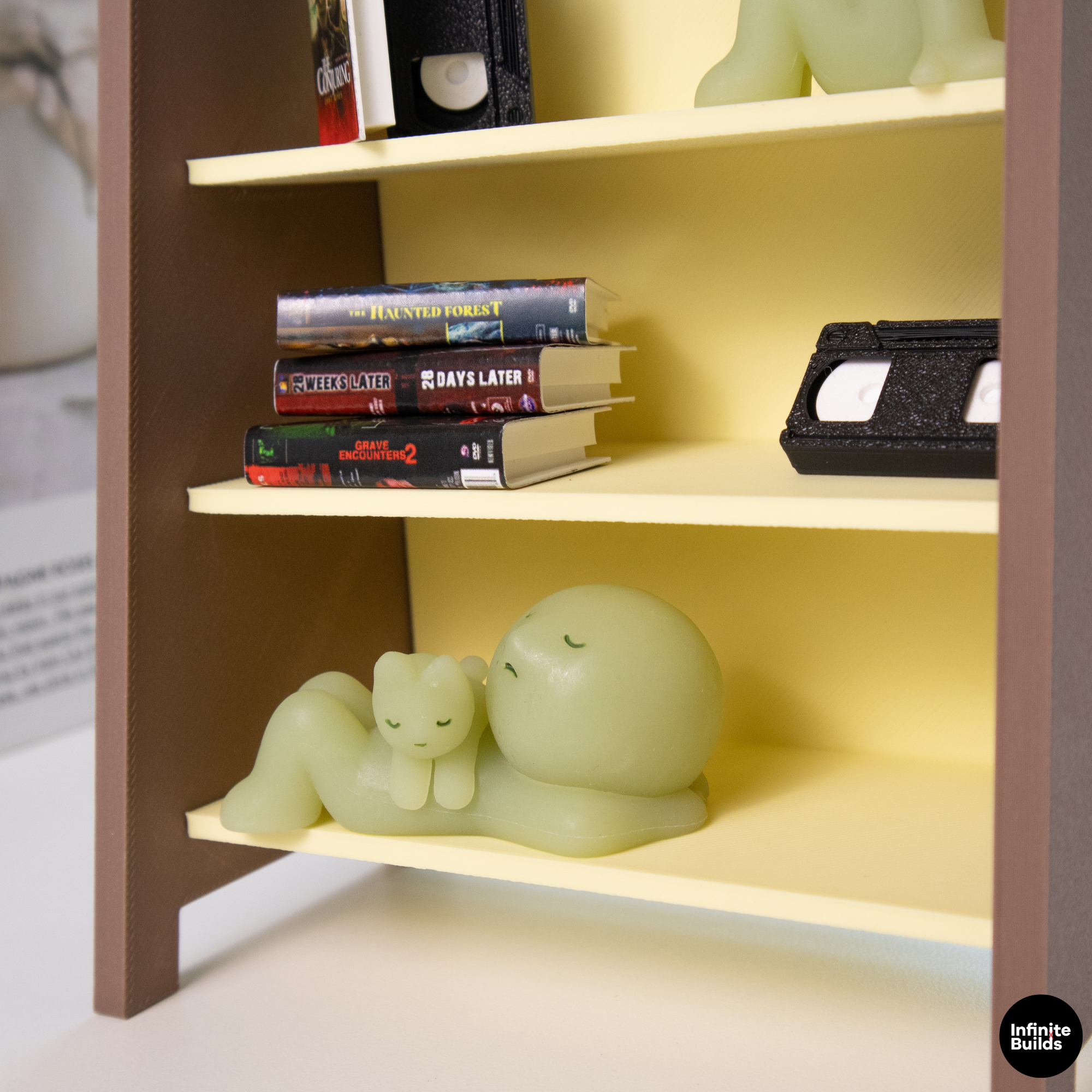 Mini VHS Display Shelf 1:12 | Retro Video Store Stand | Blockbuster Style Decor | Mini Movie Shelf | Collector Gift