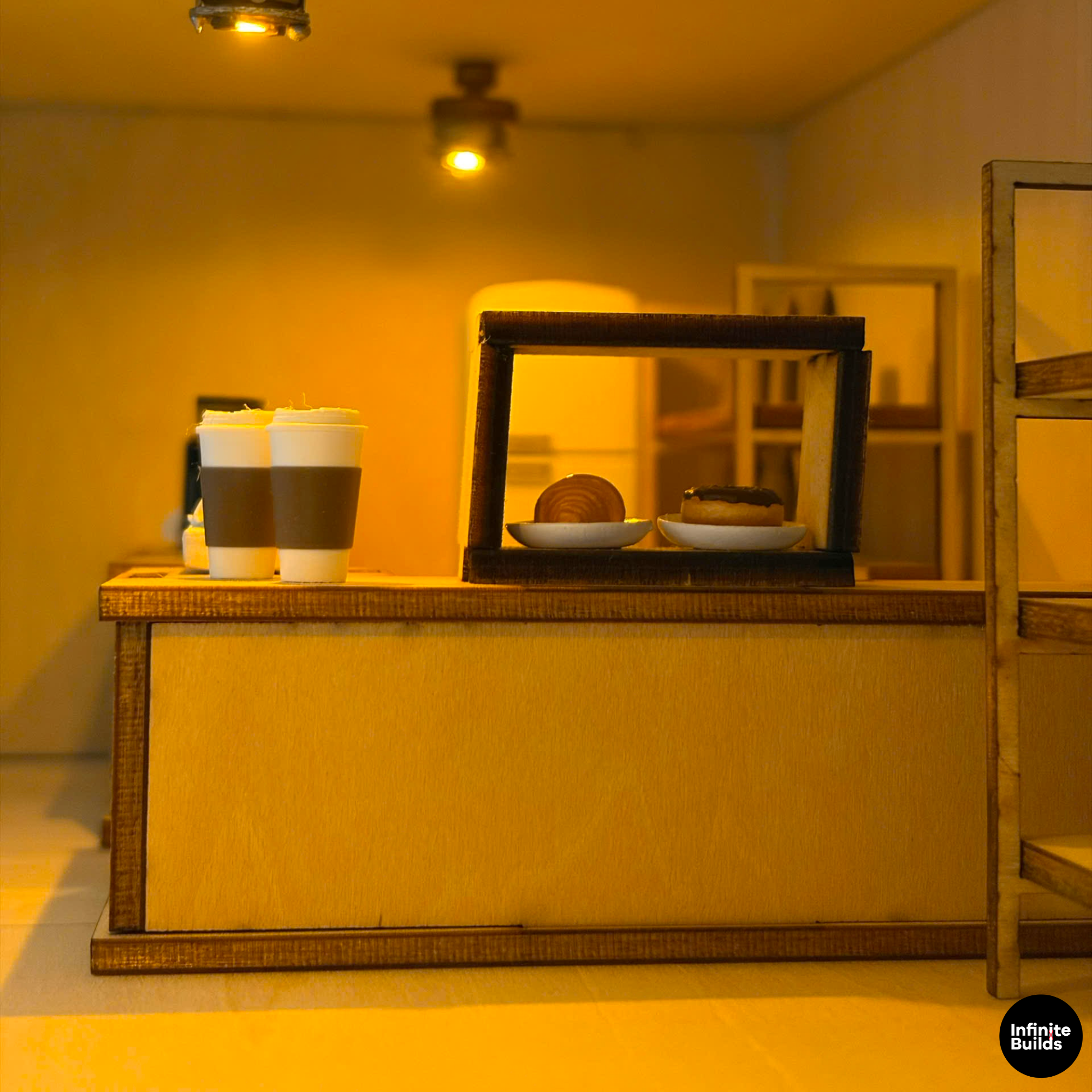 Modern Coffee Shop Miniature Kit 1:32