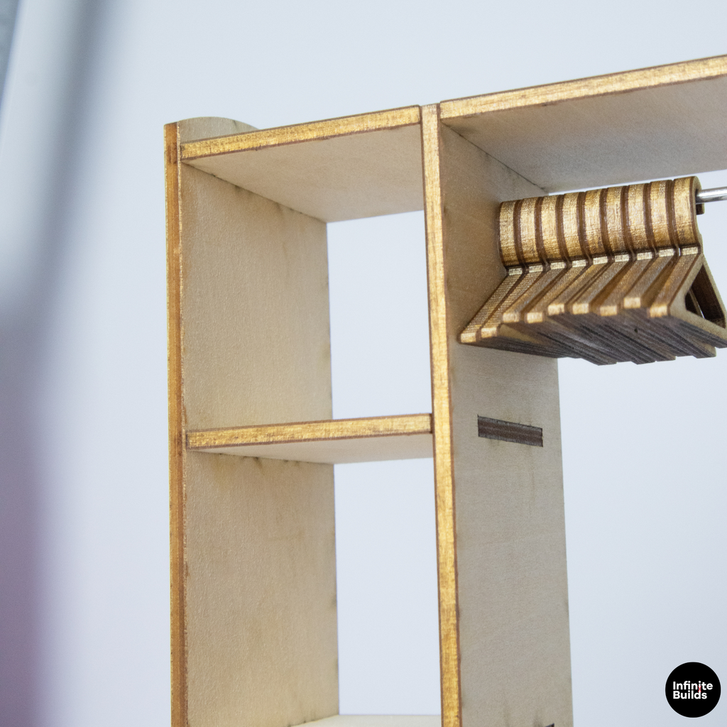 Miniature Dollhouse Clothing Closet