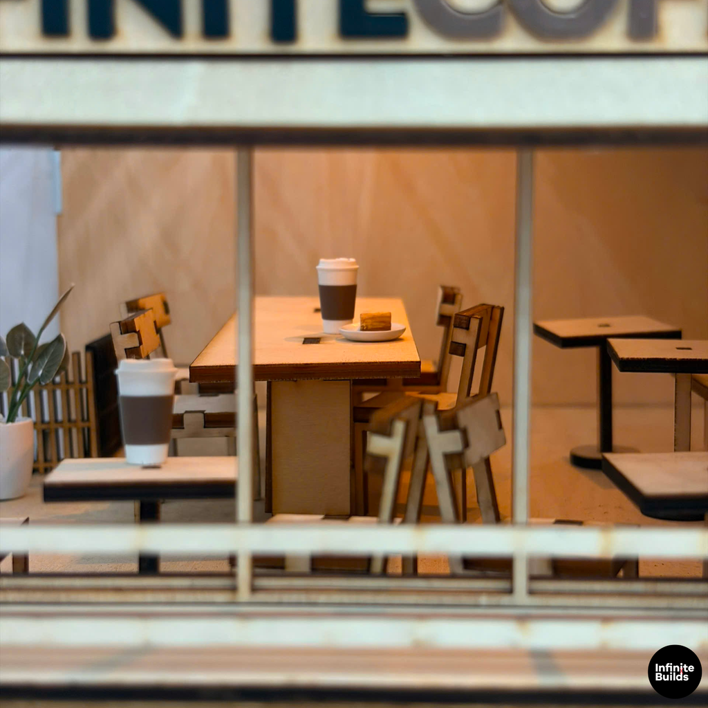 Modern Coffee Shop Miniature Kit 1:32