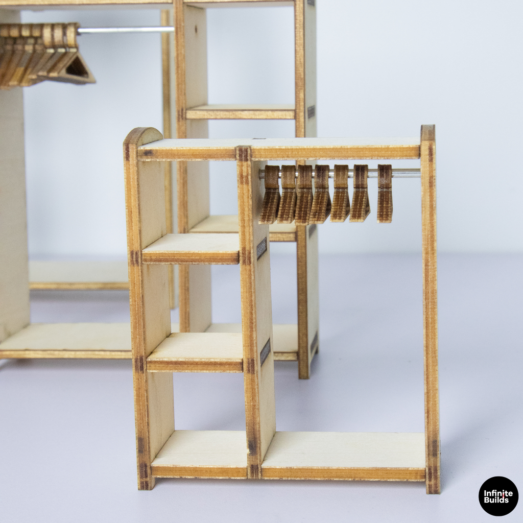 Miniature Dollhouse Clothing Closet