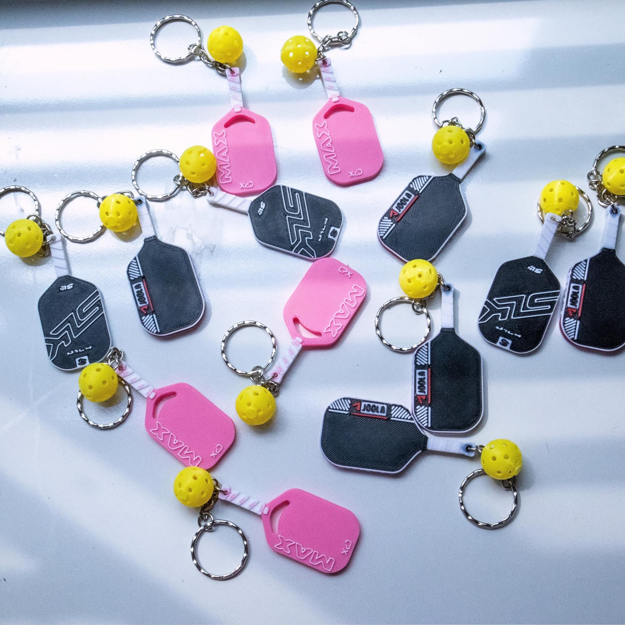 Mini Pickleball Paddle Keychain | 3D Printed Resin | Sports Keychain Accessory | Pickleball Vibe | Gift for Players & Fans