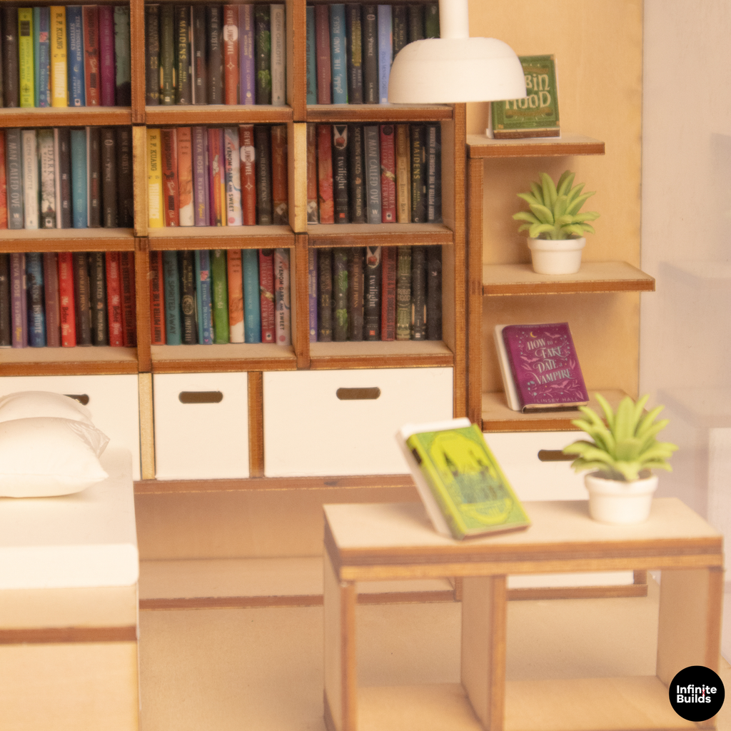 DIY Miniature Living Room Wooden Kit