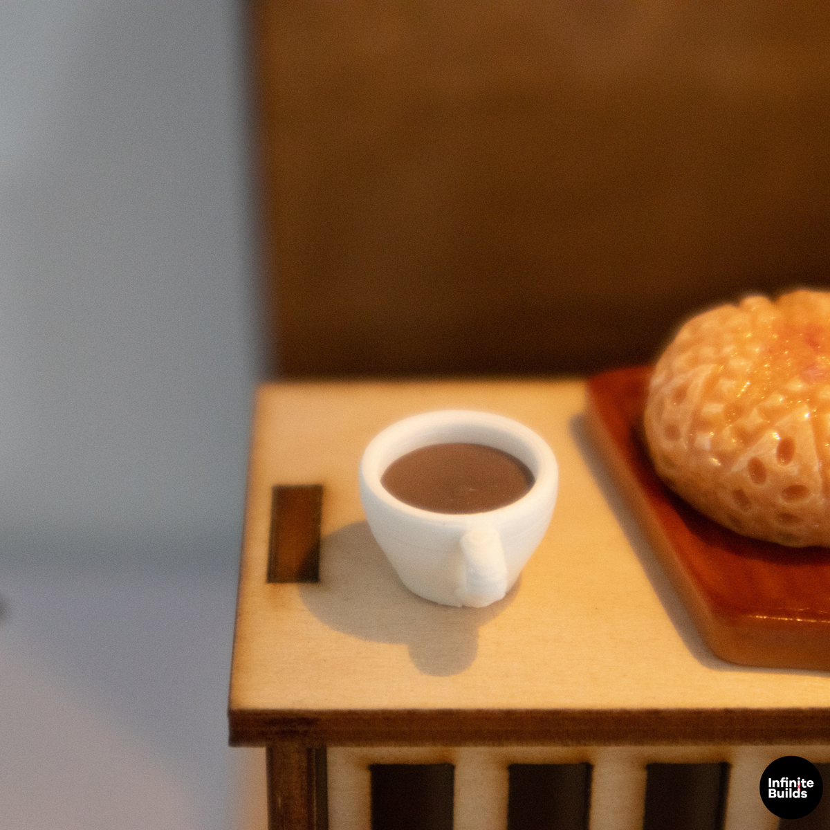 Infinite Coffee Laser Cut Wooden Miniature Kit 1:24