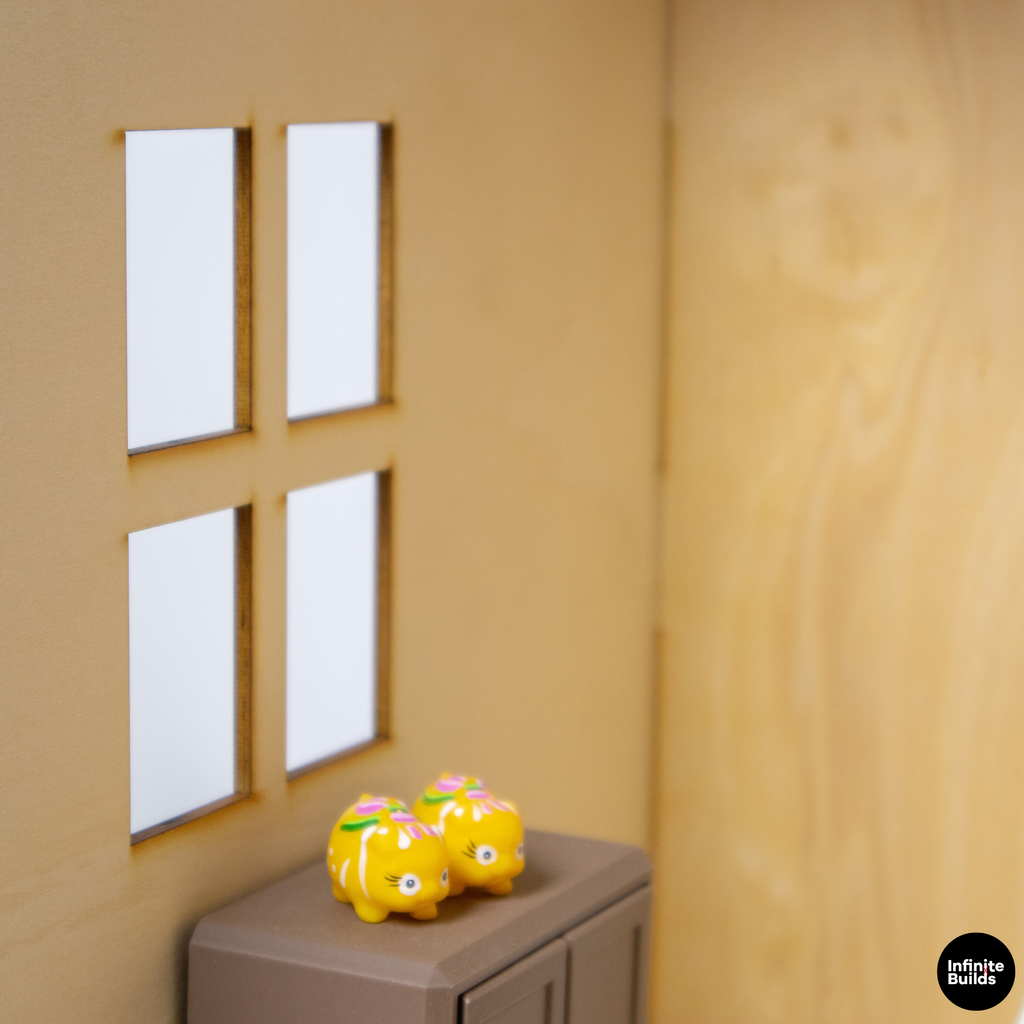 Miniature Room Backdrop 1:12 Wooden