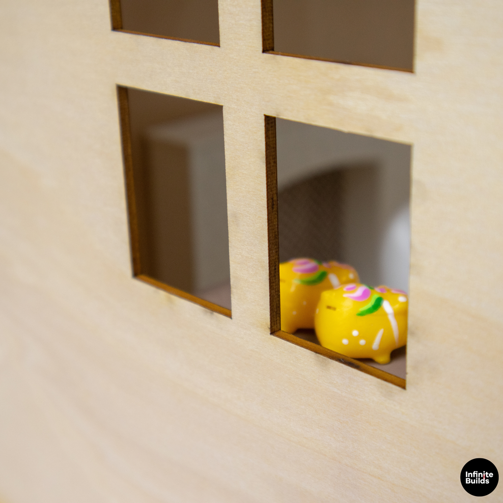Miniature Room Backdrop 1:12 Wooden