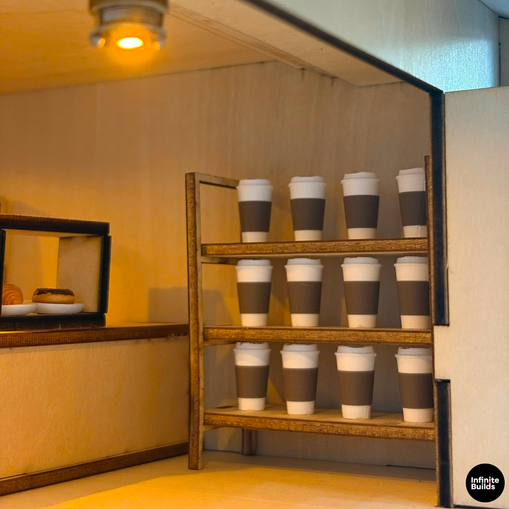 Modern Coffee Shop Miniature Kit 1:32