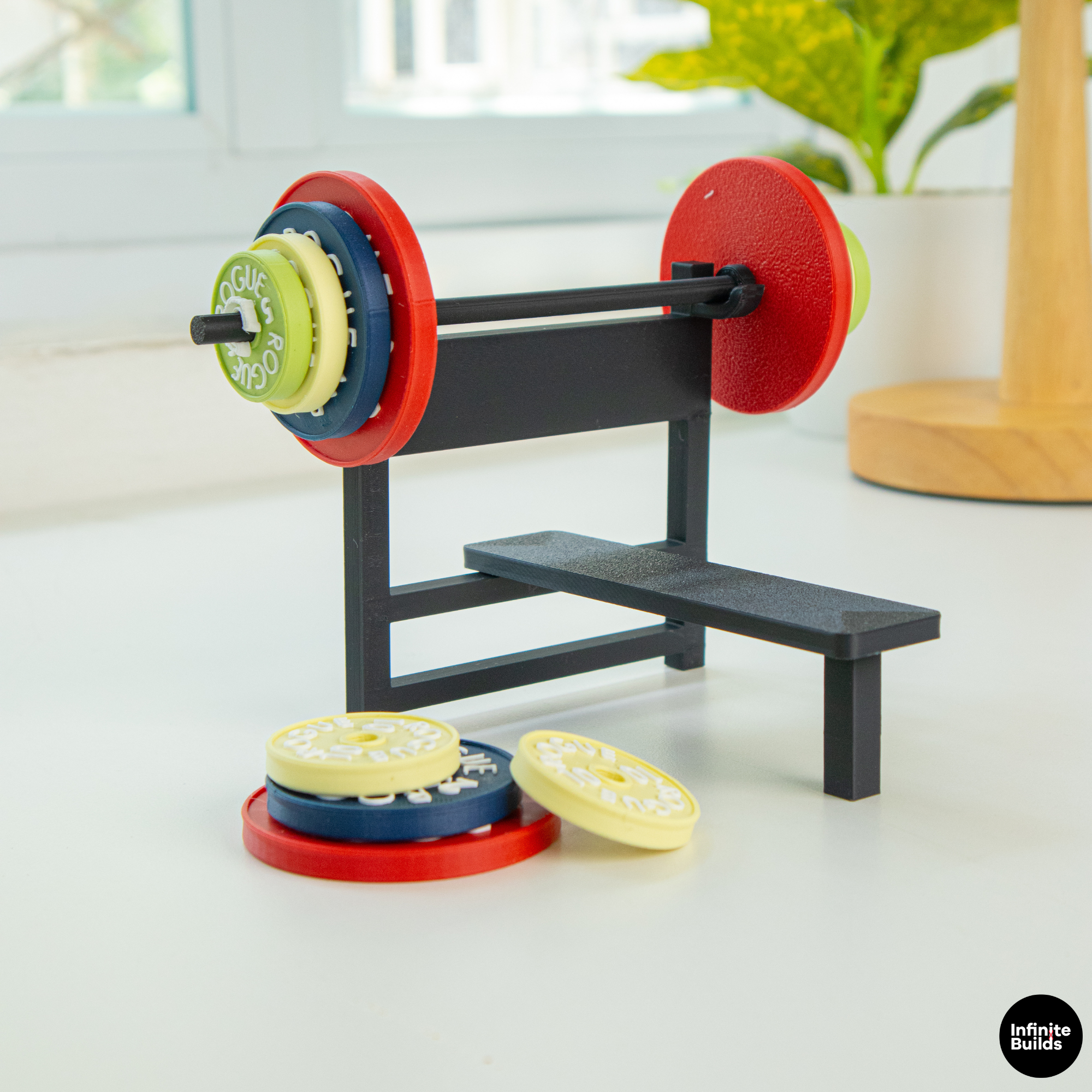 Personalized Mini Bench Press Set | Custom Name Gym Decor | Mini Weightlifting Bench | Fitness Gift for Gym Lovers