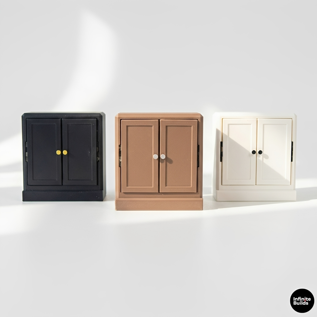 Miniature HAVSTA Cabinet 1:12 Scale | Dollhouse Storage Cupboard | Tiny Wooden Style Cabinet | Mini Furniture Decor