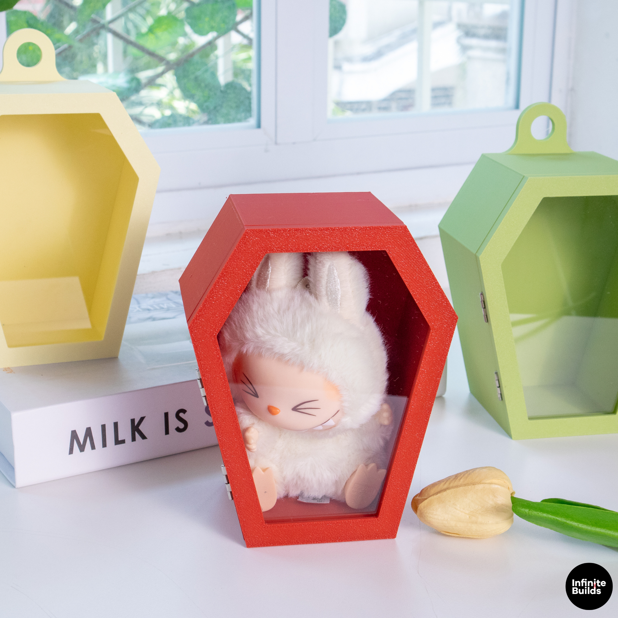 Labubu's Coffin Display Case | Cute Toy Storage Box | 3D Printed PLA | Kawaii Display Case | Desk Decor Organizer | Gift for Collectors