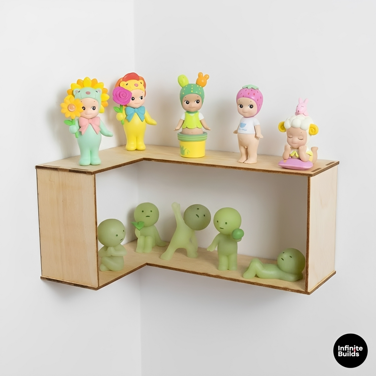 Smiski Corner Display Shelf