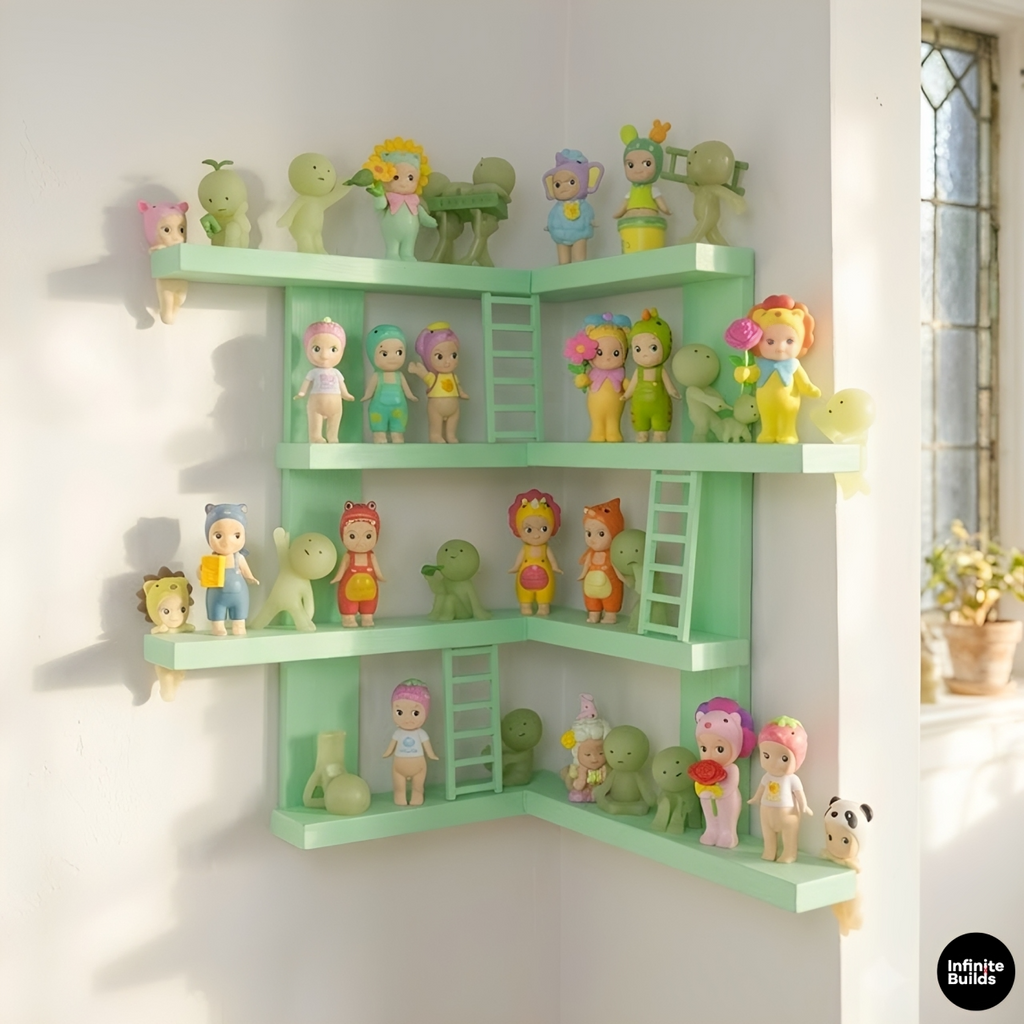 SMISKI & Sonny Angel Corner Wall Shelf