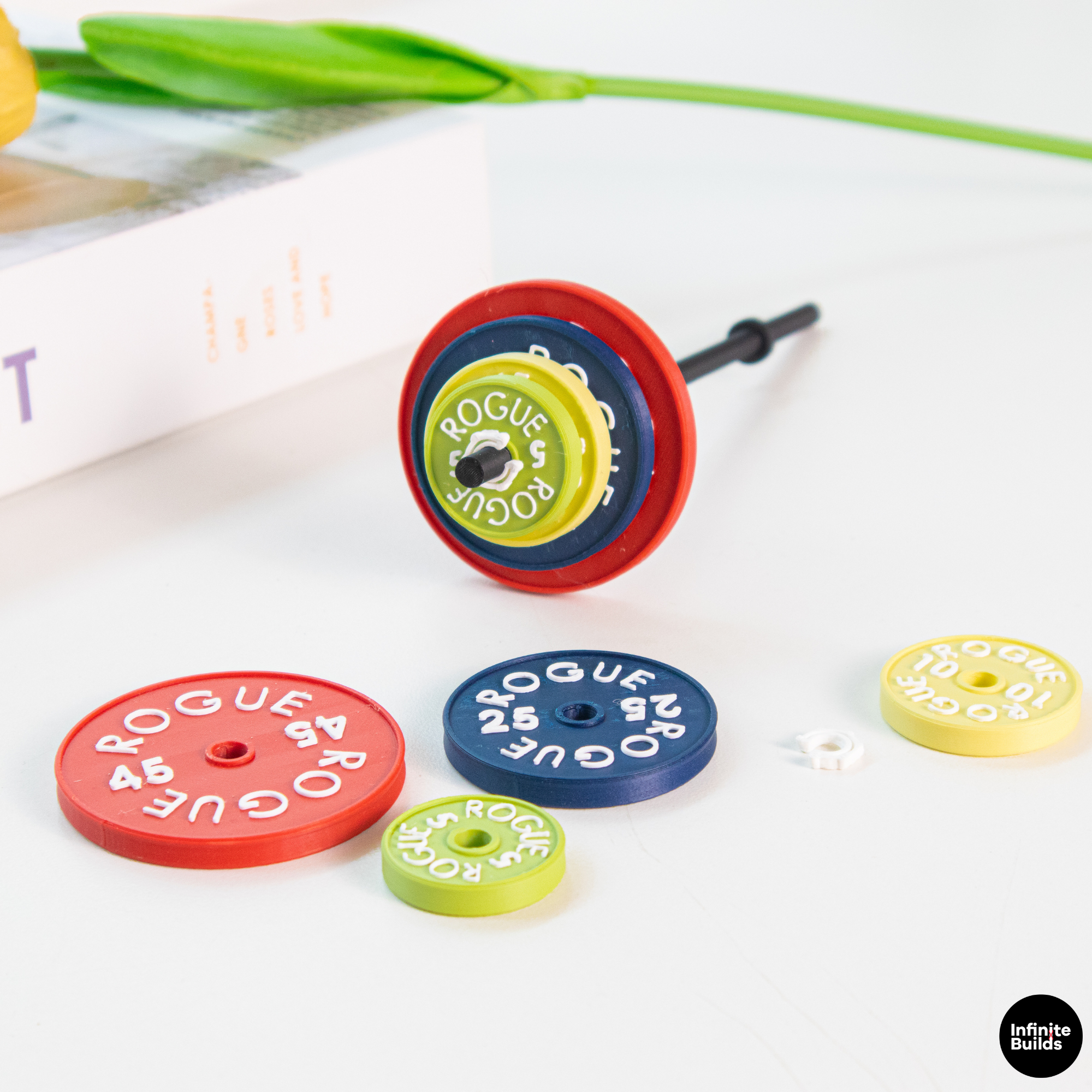 Mini Weight Plates Set 1:12 | Barbell & Plates Display | Gym Miniature Decor | Weight Plate Keychain Style | Gift for Fitness Lovers