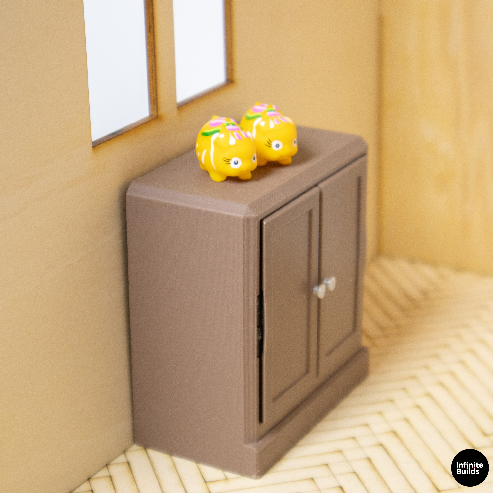 Miniature Room Backdrop 1:12 Wooden