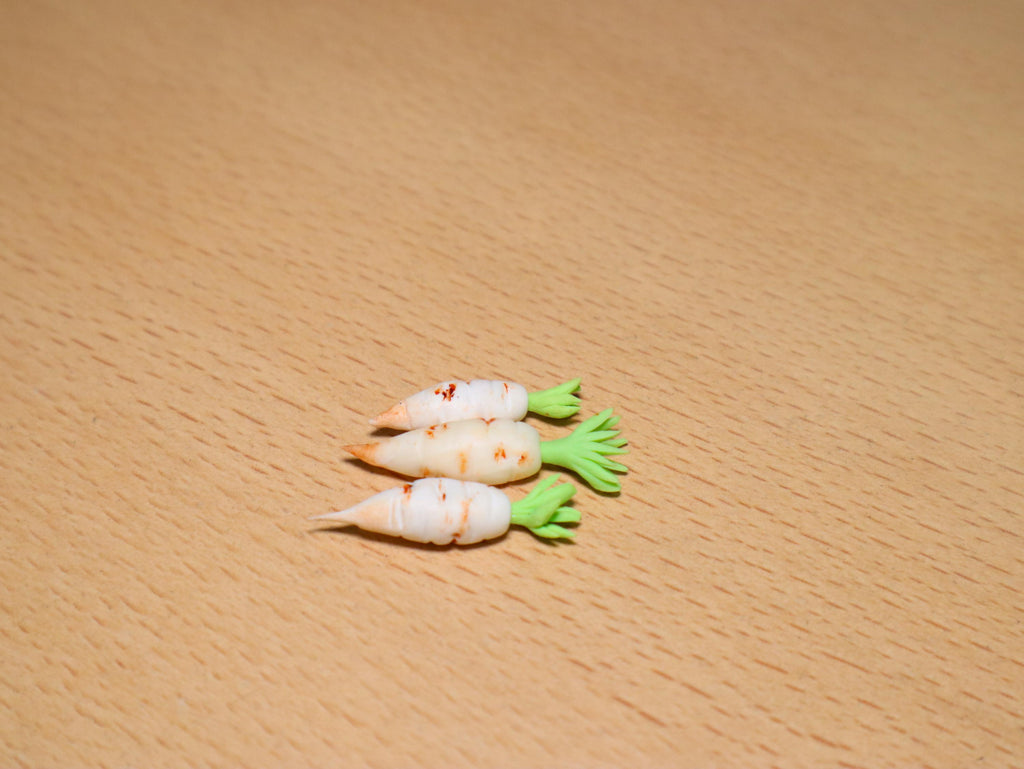 Handmade Miniature Radishes (Set of 2): Polymer Clay Dollhouse Food