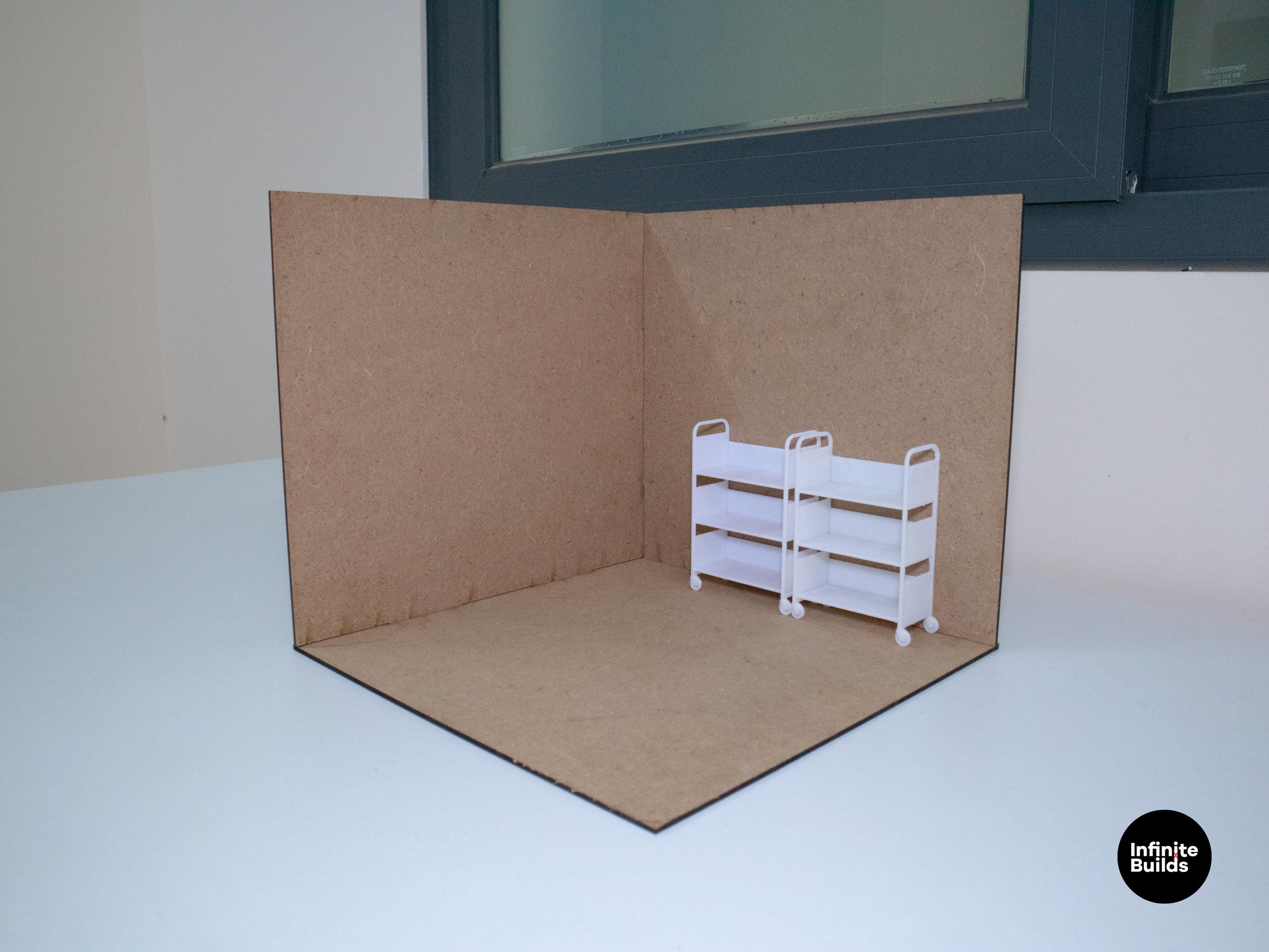 Dollhouse 1:12 Room Box | Miniature Room Box | Diorama | Corner Room Box Kit | Miniature Corner Kit | Miniature Room | Mini Dollhouse Kit