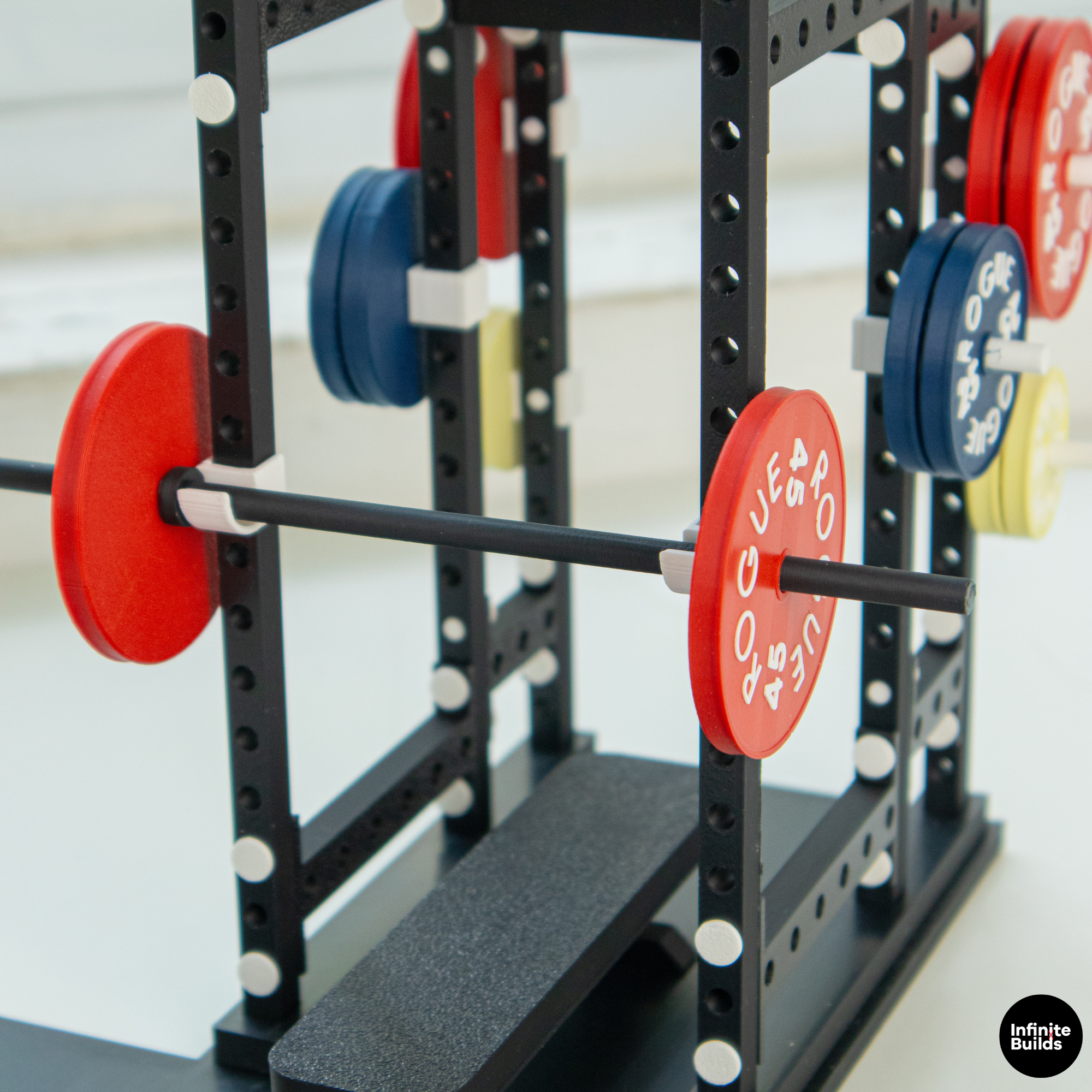 Fitness Powerlifting PR Tracker | 1:12 Mini Gym Bench Press Set | Custom Personal Record Display | Dollhouse Gym Decor | Gift for Gym Lovers