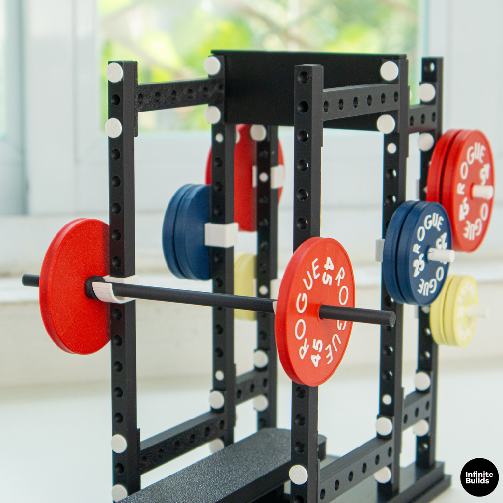Fitness Powerlifting PR Tracker | 1:12 Mini Gym Bench Press Set | Custom Personal Record Display | Dollhouse Gym Decor | Gift for Gym Lovers